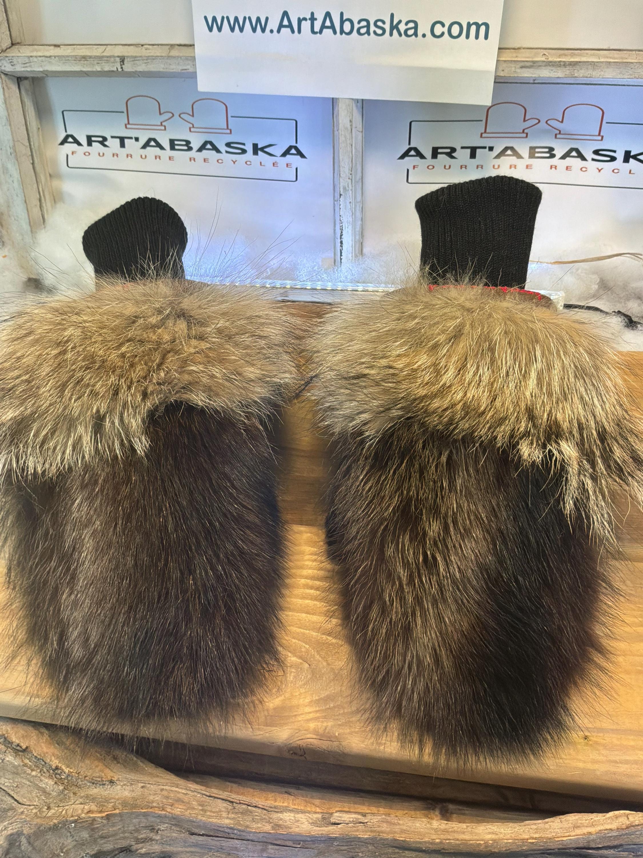 Mitaines de ville Small Adrienne en fourrure recyclée – Faites à la main au Québec – Légères, élégantes, confort urbain – ArtAbaska