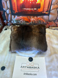Coussin décoratif Francine en fourrure recyclée de Rat Musqué