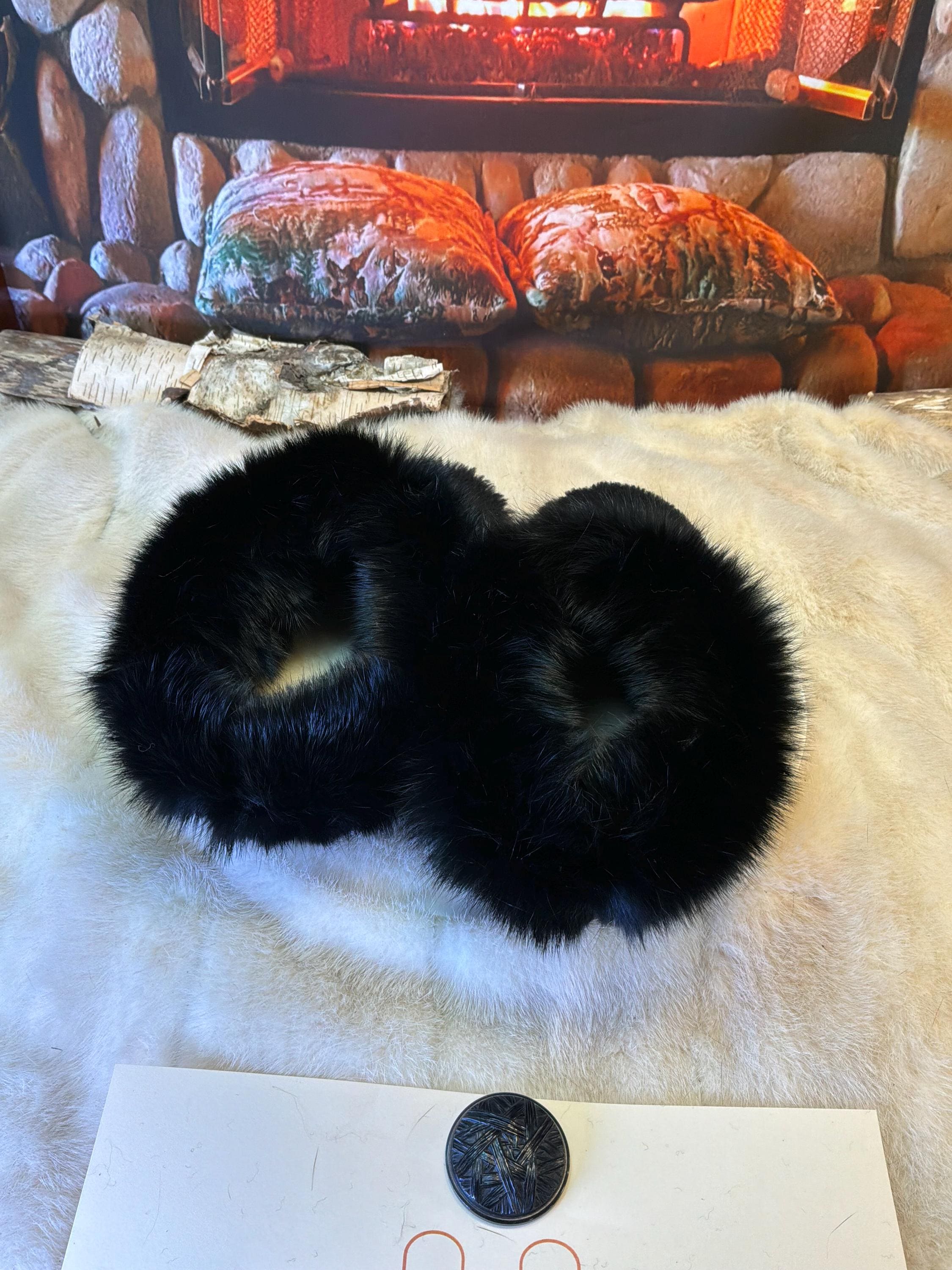 Slipper Cécile pointure 8 femme – Sherling italien & cuir recyclé, pièce unique faite à la main au Québec