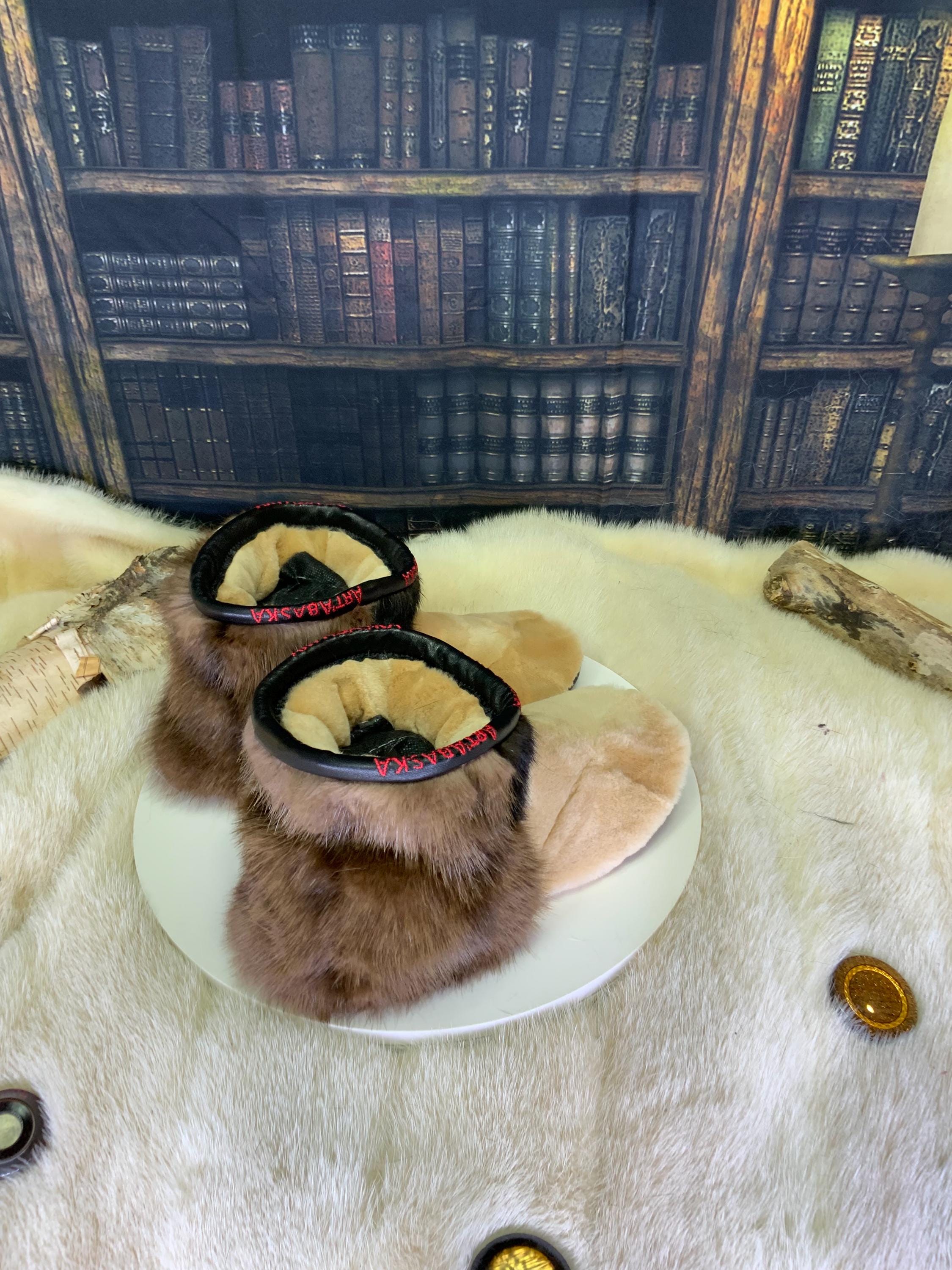 Mocassin d’intérieur en fourrure recyclée Les Marcelle 5 FEMME