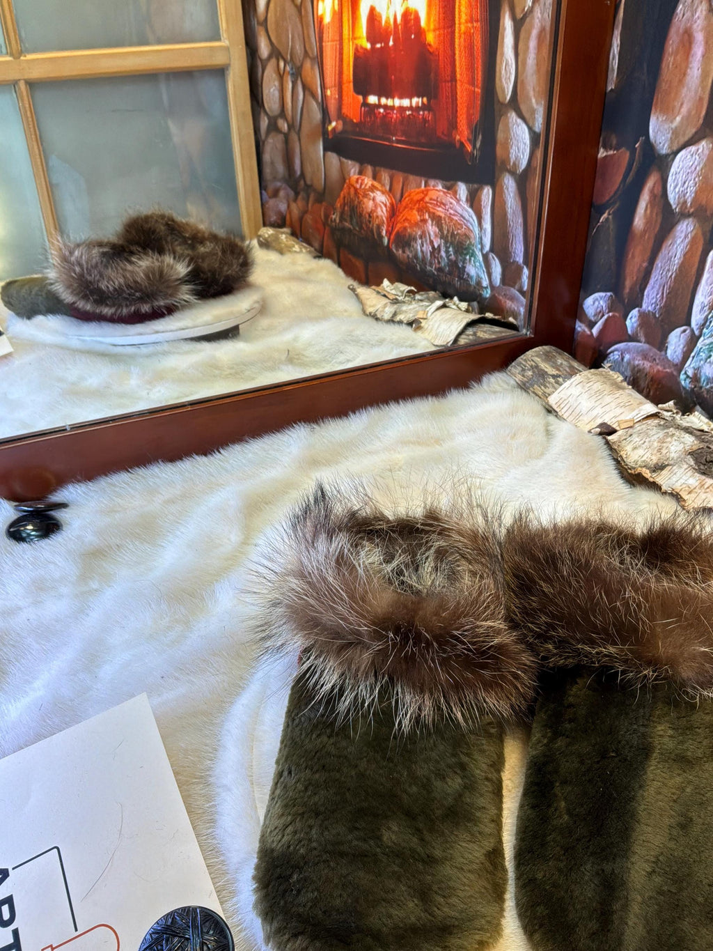 Slipper Céline pointure 6 femme – Sherling italien & cuir recyclé, pièce unique faite à la main au Québec