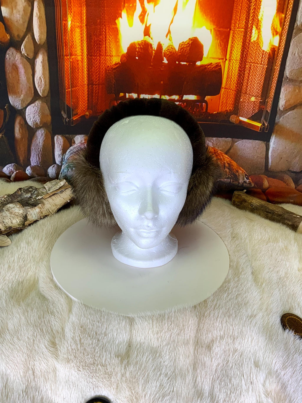 Cache-Oreilles tout en fourrure recyclée édition Raton naturel recyclé Les Lisette 3