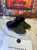 Slipper  Simonne pointure 8 femme – Sherling italien & cuir recyclé, pièce unique faite à la main au Québec