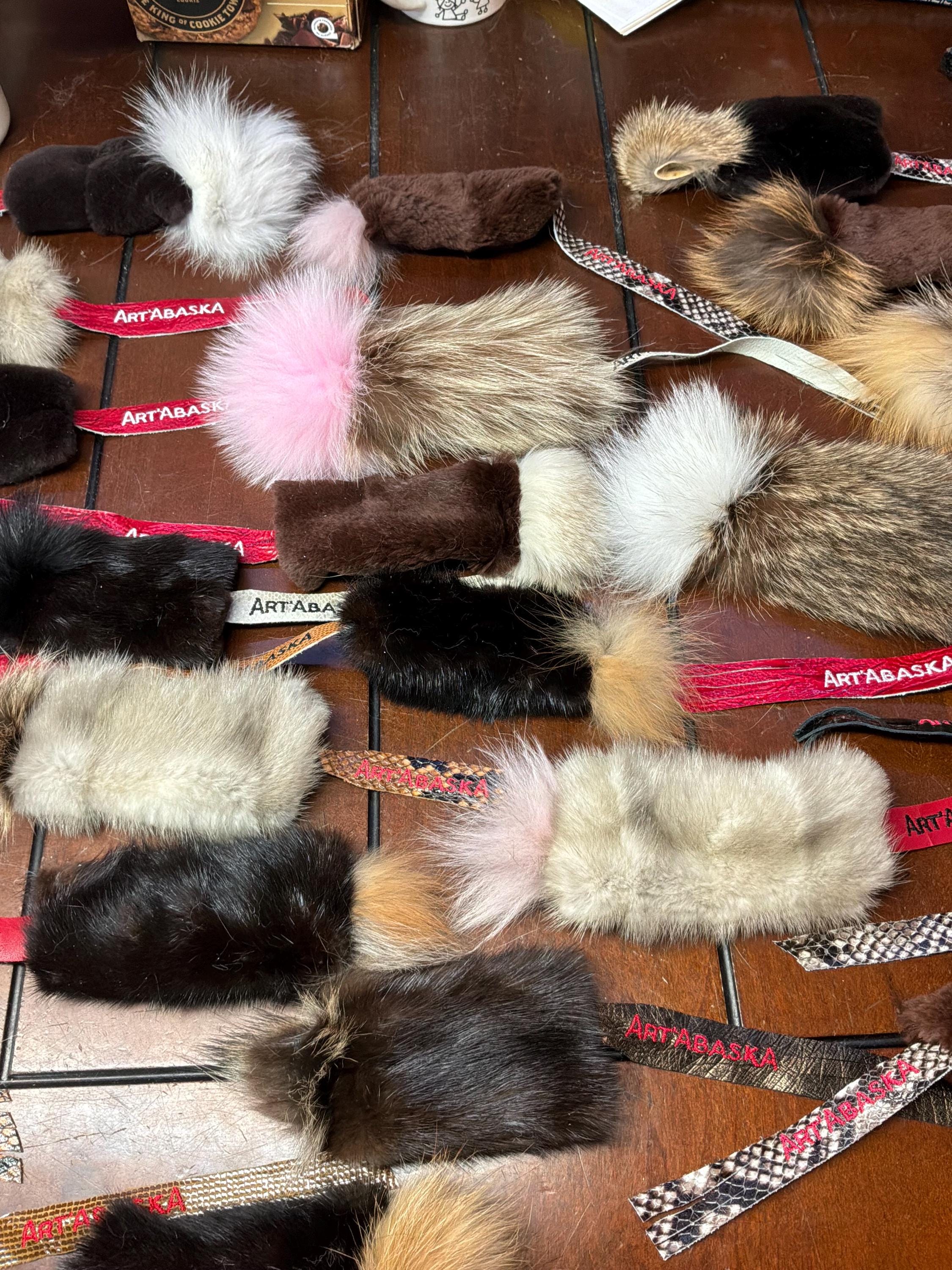 Jouet pour chat en fourrure recyclée