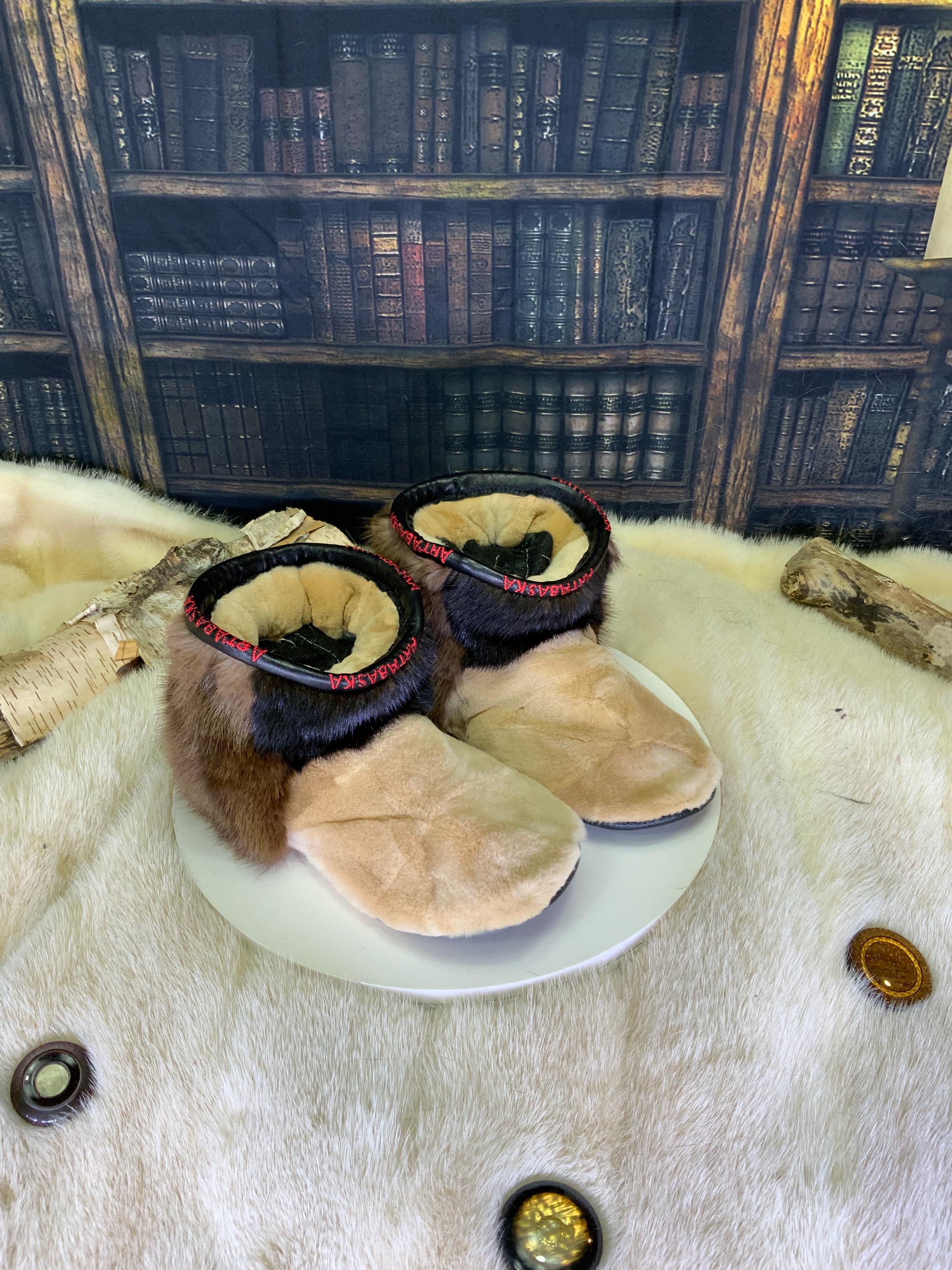 Mocassin d’intérieur en fourrure recyclée Les Marcelle 5 FEMME