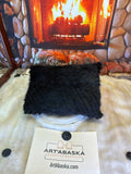Coussin décoratif Manon en fourrure recyclée de Vison