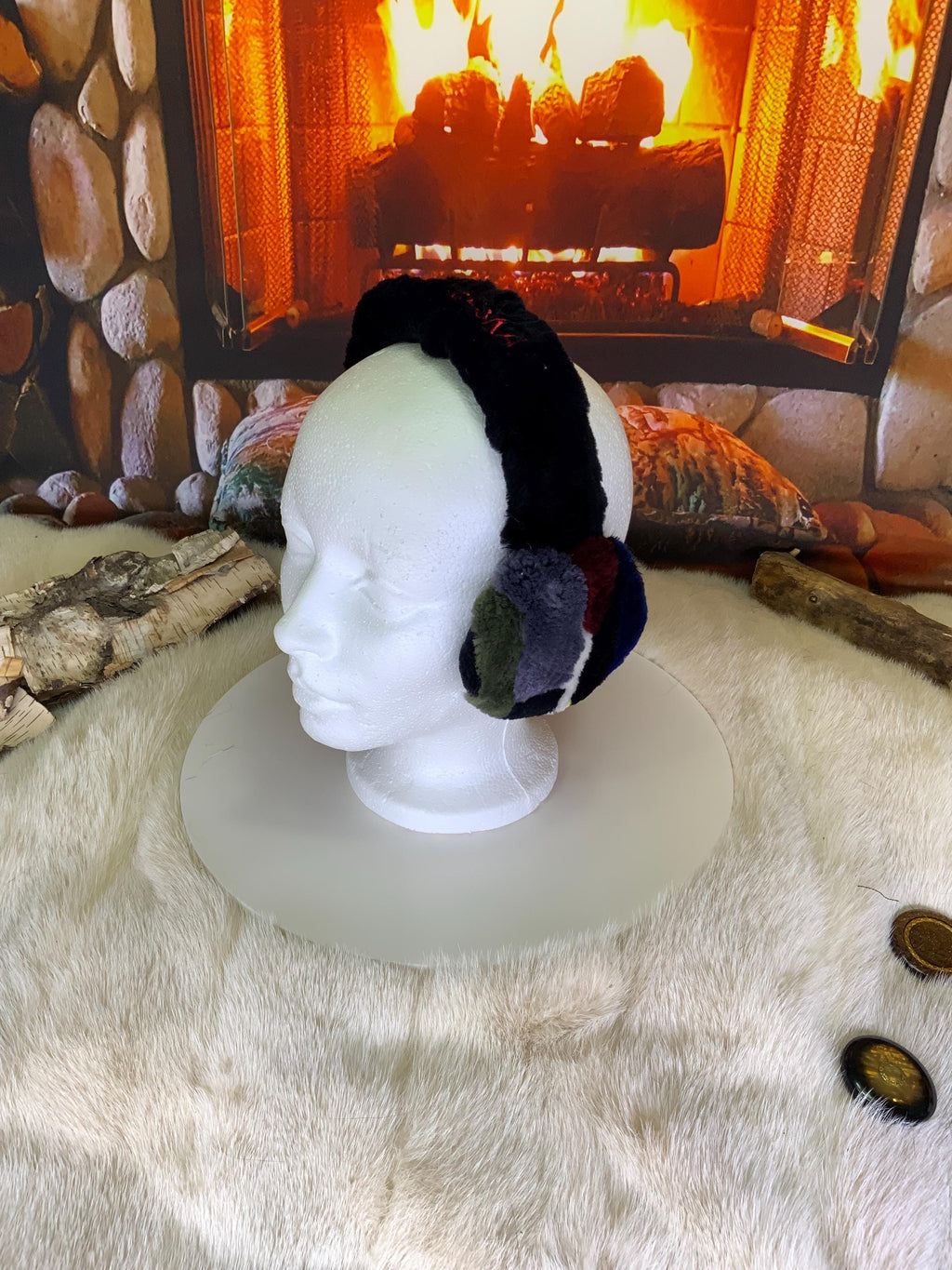 Cache-Oreilles tout en fourrure recyclée édition Cousue en l’annières