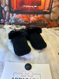 Slipper Cécile pointure 8 femme – Sherling italien & cuir recyclé, pièce unique faite à la main au Québec