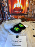 Slipper Pierrette pointure 10 Homme – Sherling italien & cuir recyclé, pièce unique faite à la main au Québec Édition JohnDeer