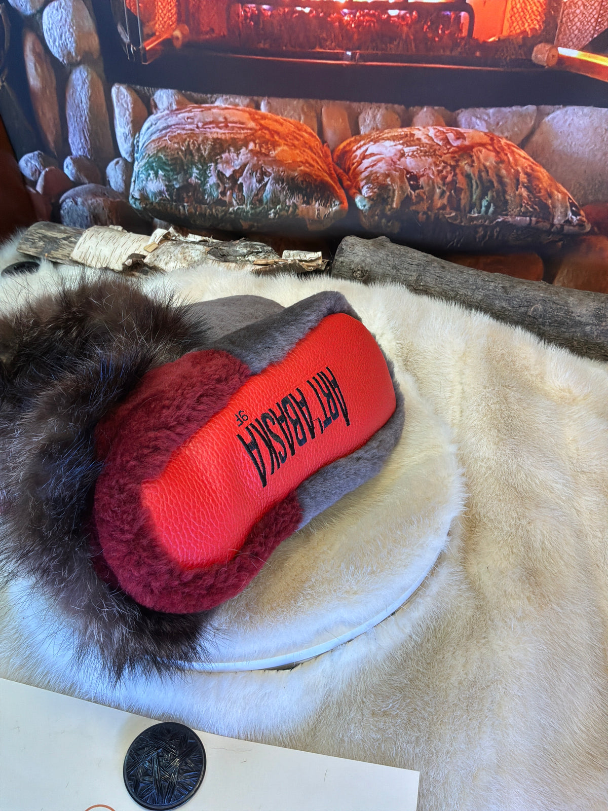 Slipper Les Cécile pointure 9 femme – Sherling italien & cuir recyclé, pièce unique faite à la main au Québec