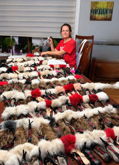 Cat toys made from recycled fur