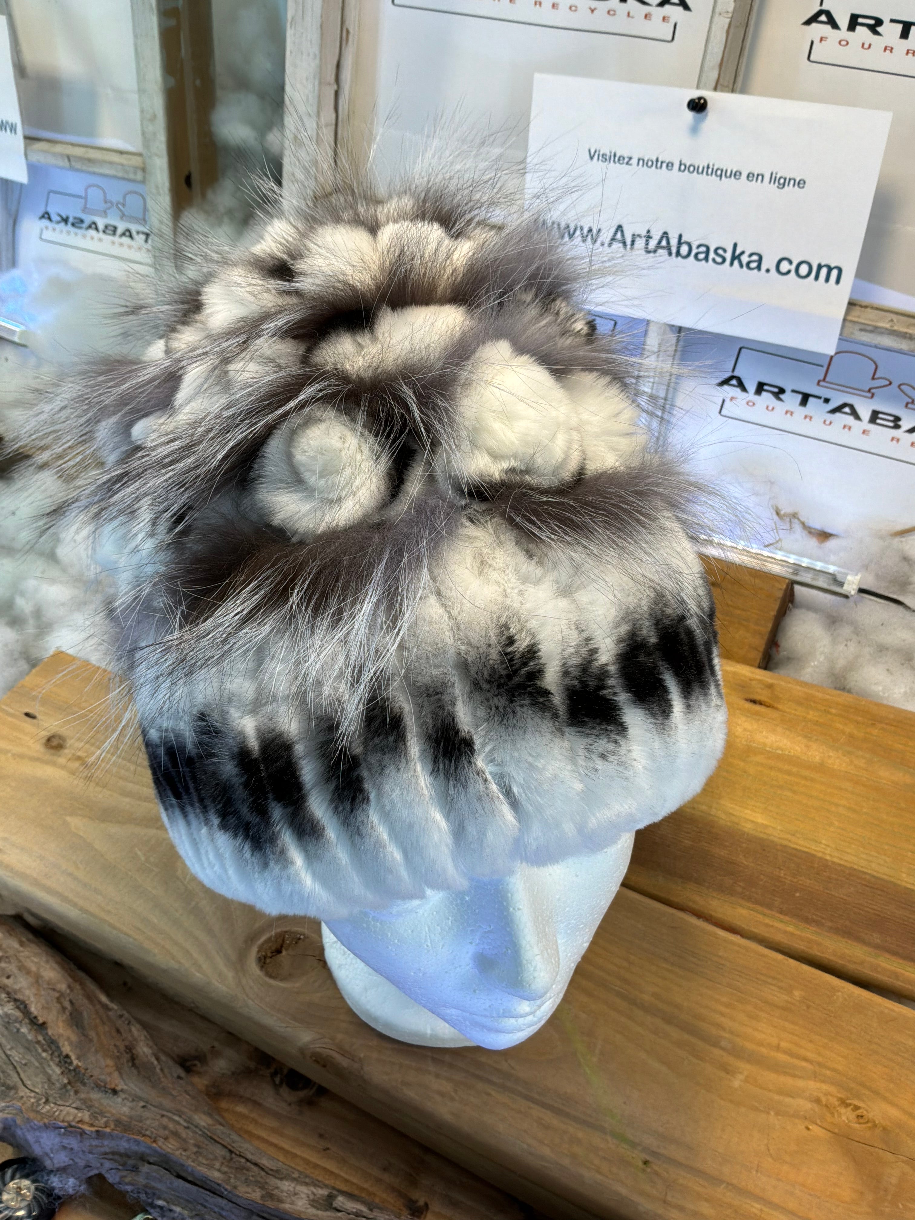 Tuque en fourrure recyclée