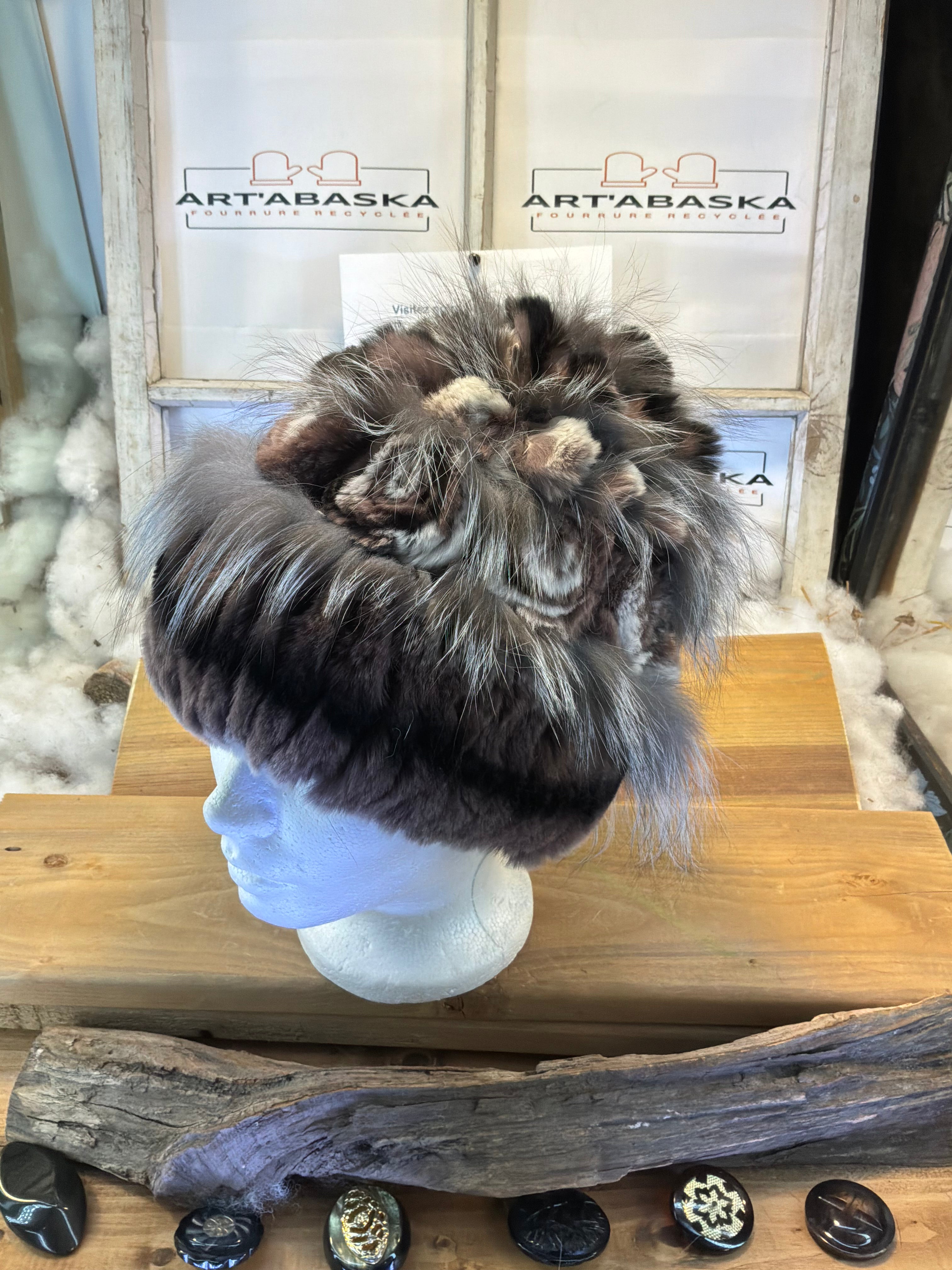 Tuque en fourrure recyclée