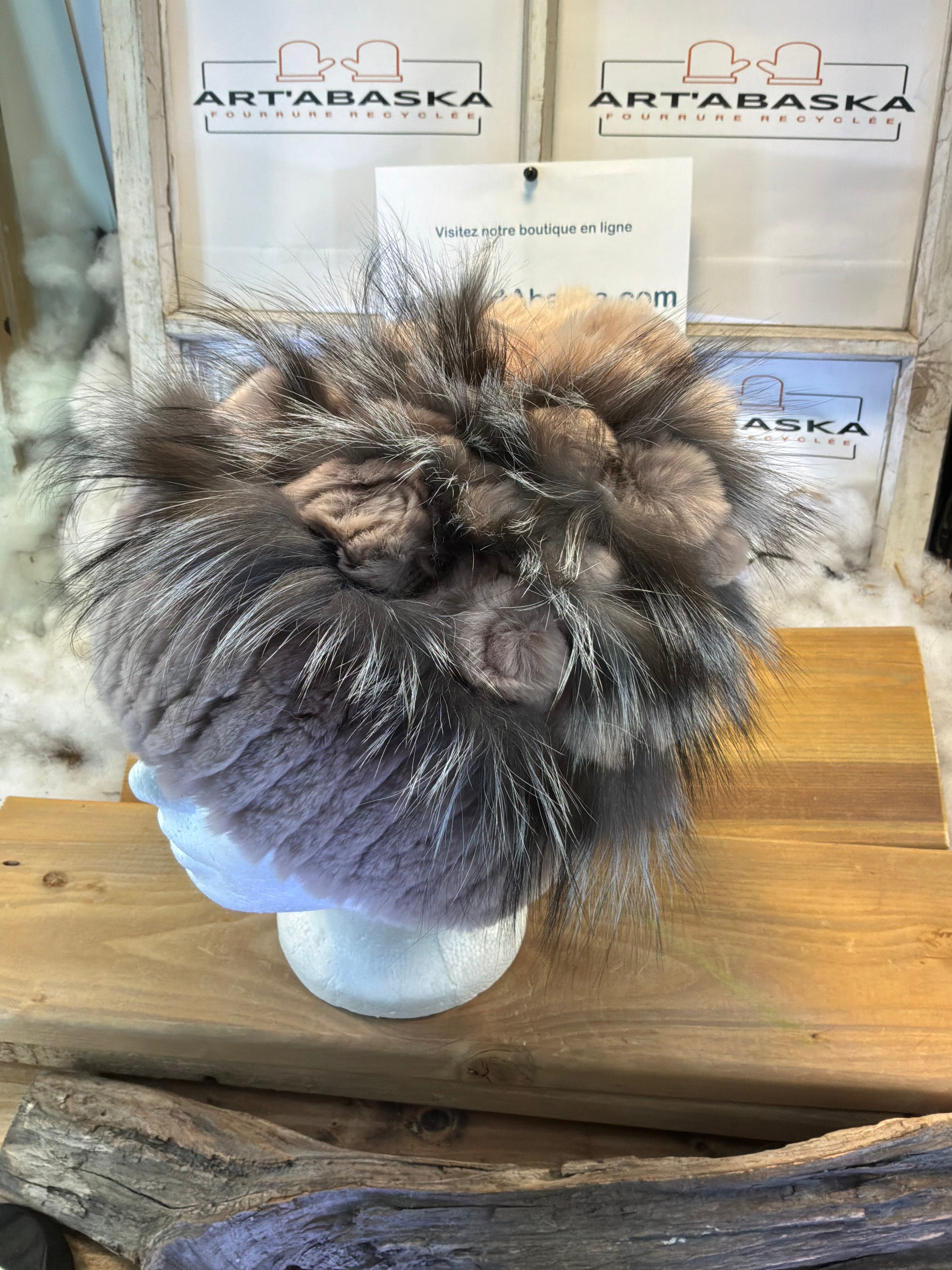 Tuque en fourrure recyclée