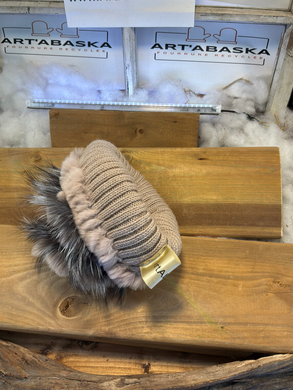 Tuque en fourrure recyclée