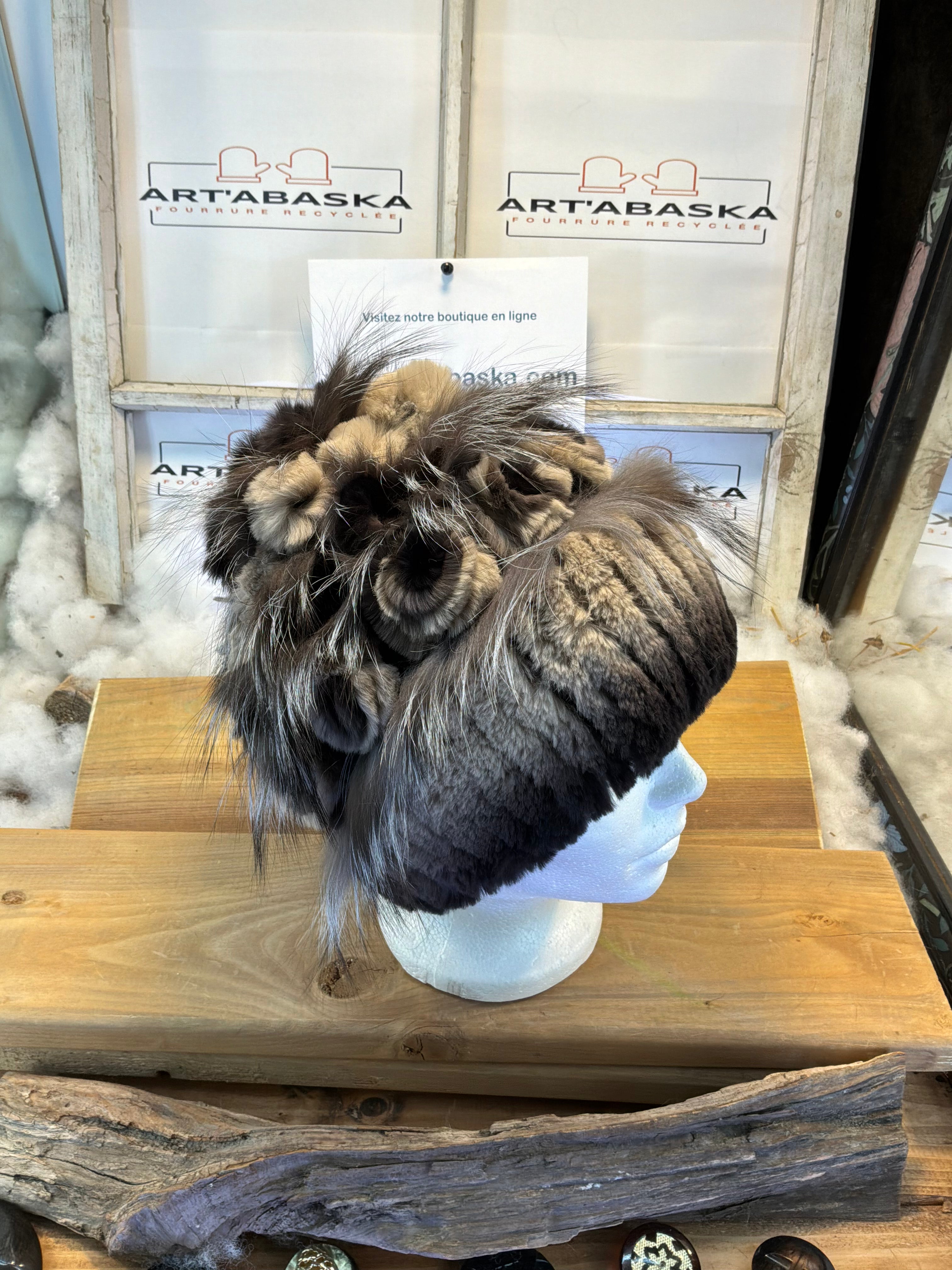 Tuque en fourrure recyclée