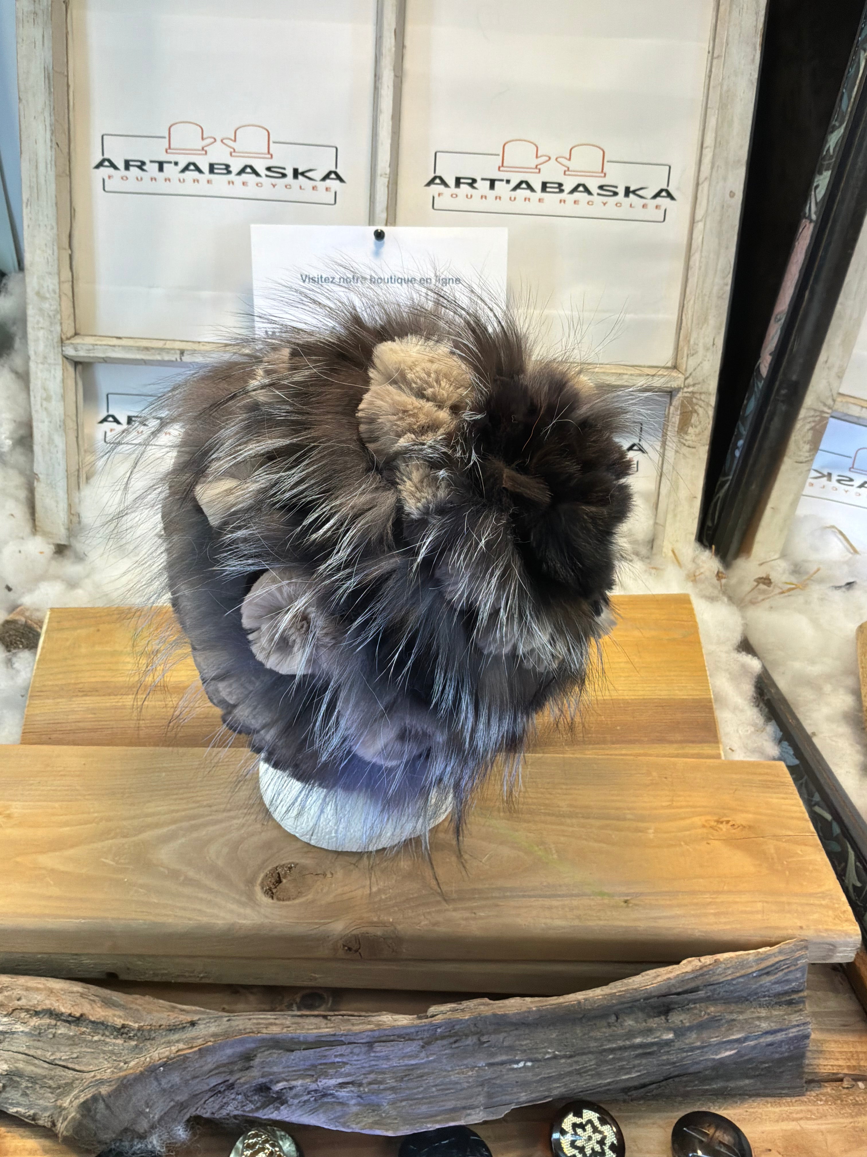 Tuque en fourrure recyclée