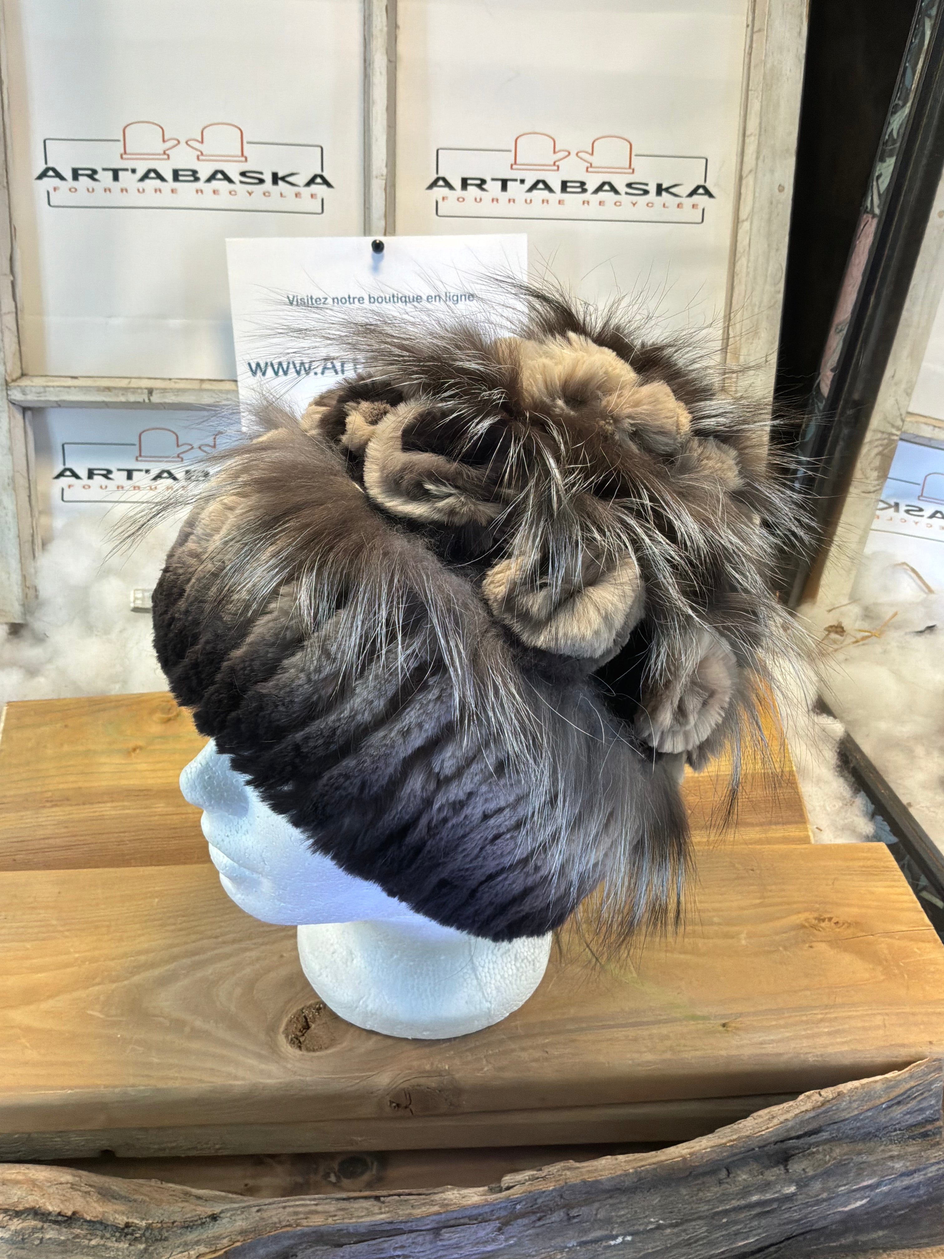 Tuque en fourrure recyclée