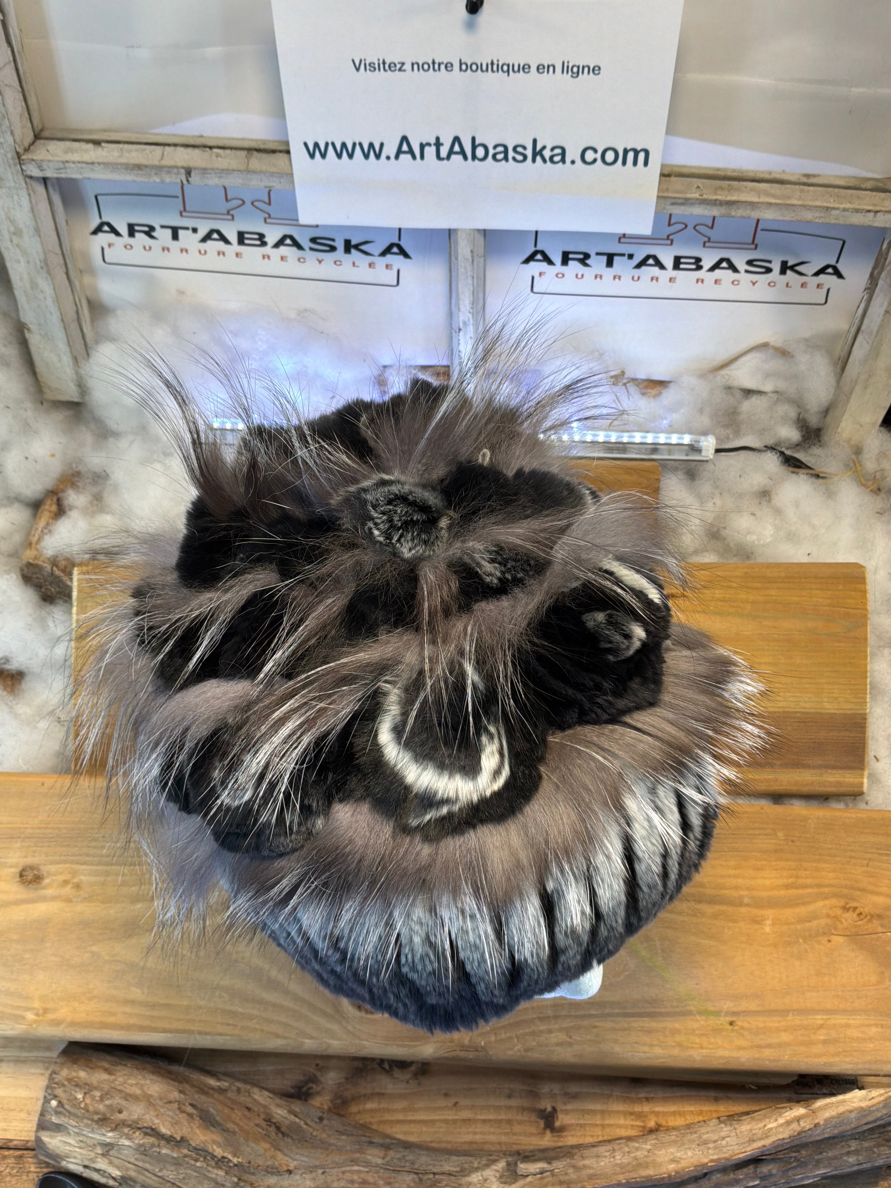 Tuque en fourrure recyclée