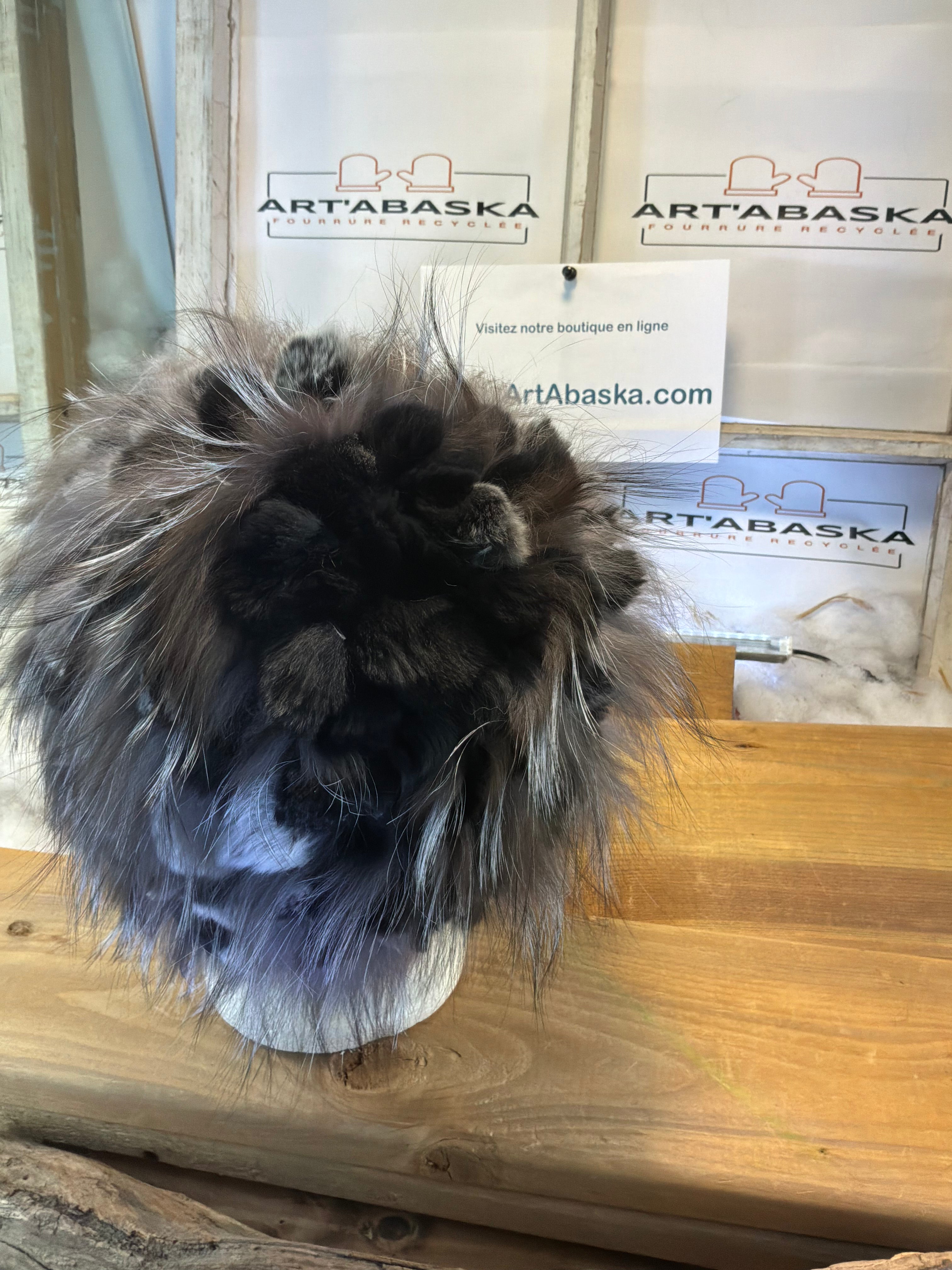 Tuque en fourrure recyclée
