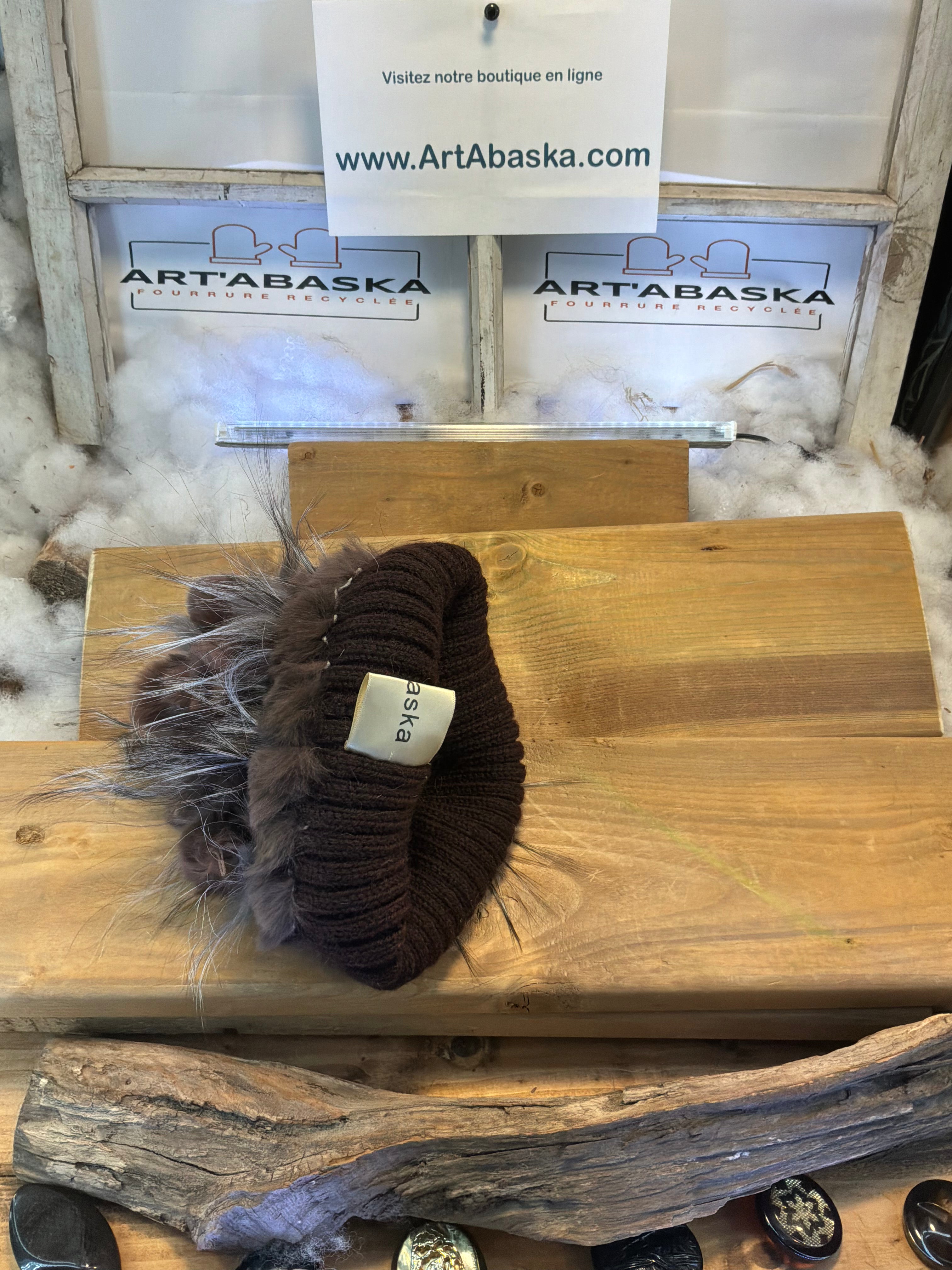 Tuque en fourrure recyclée