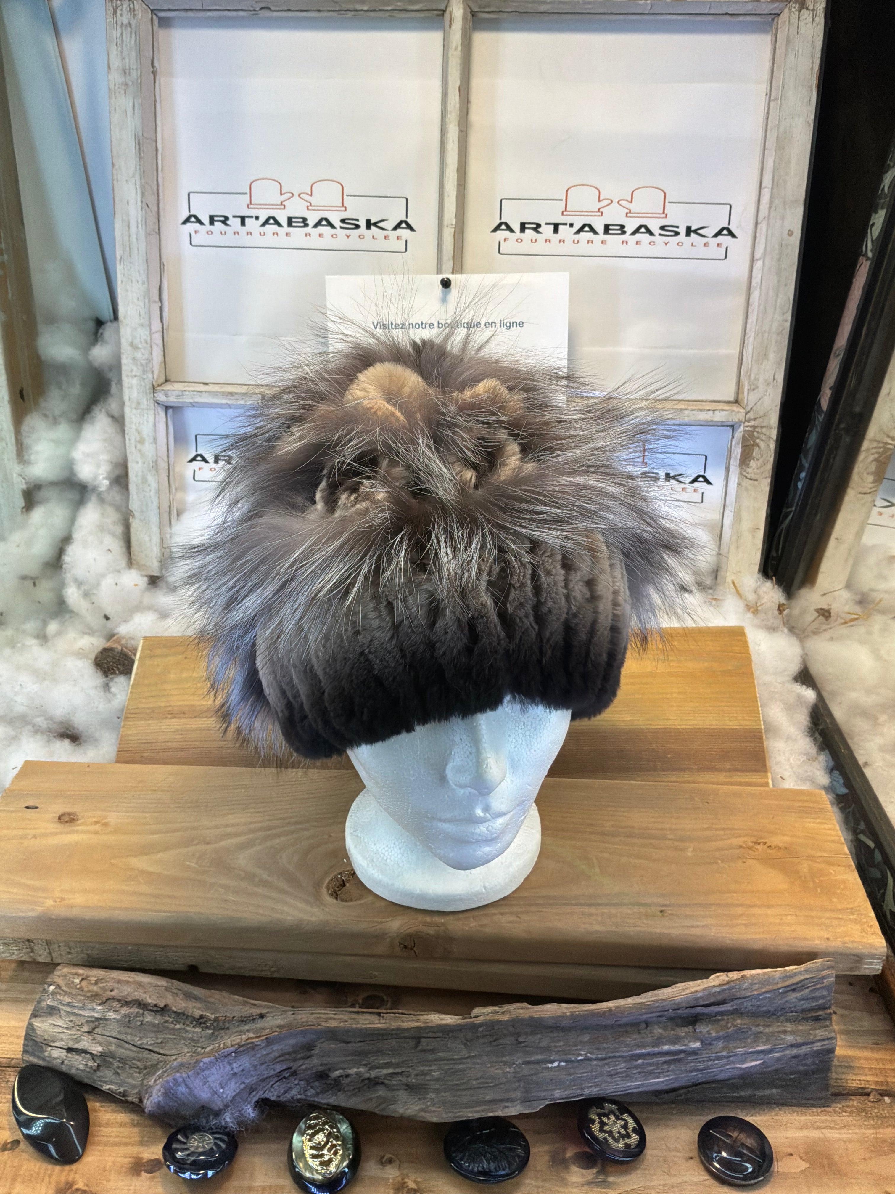 Tuque en fourrure recyclée
