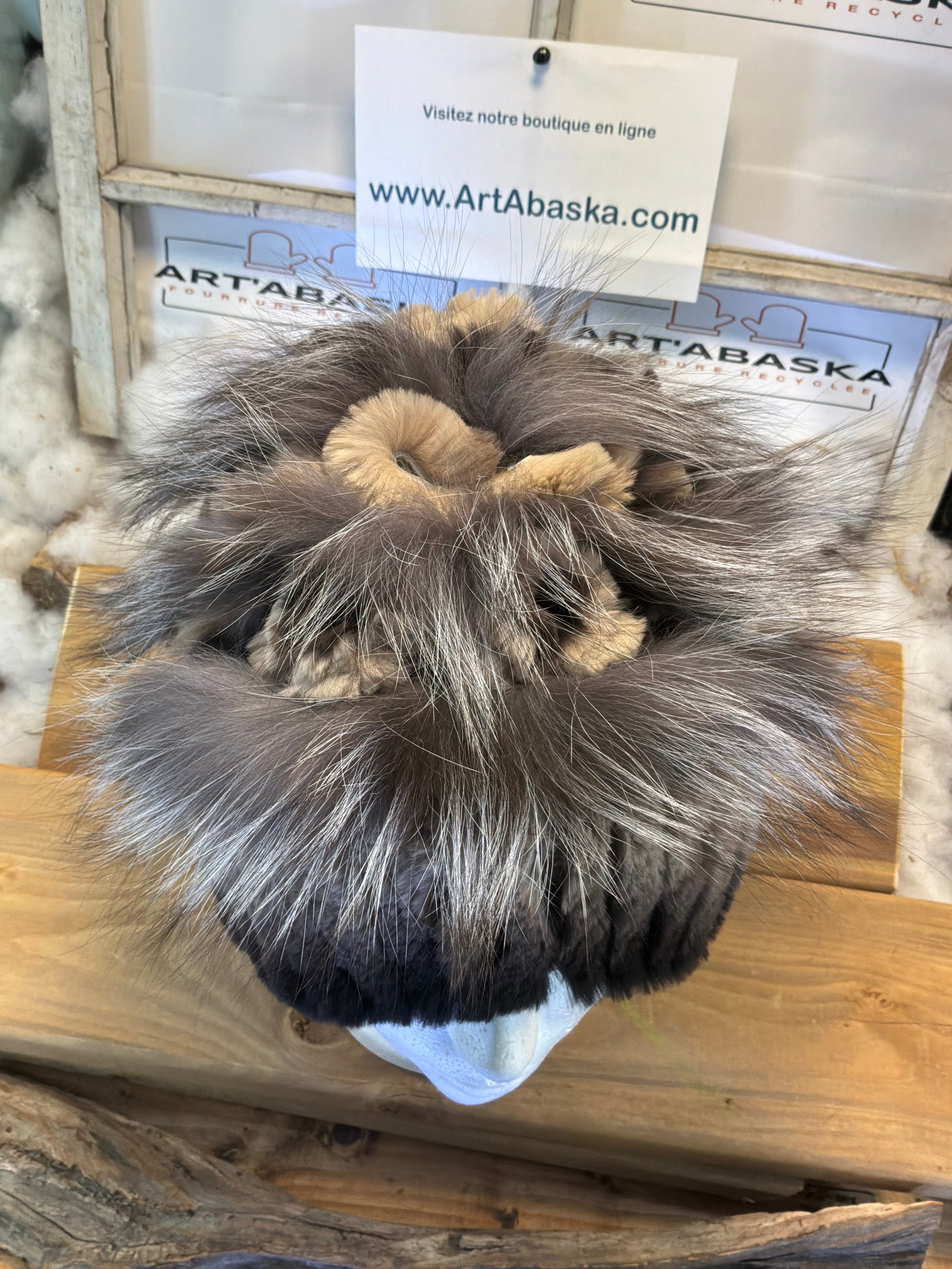 Tuque en fourrure recyclée