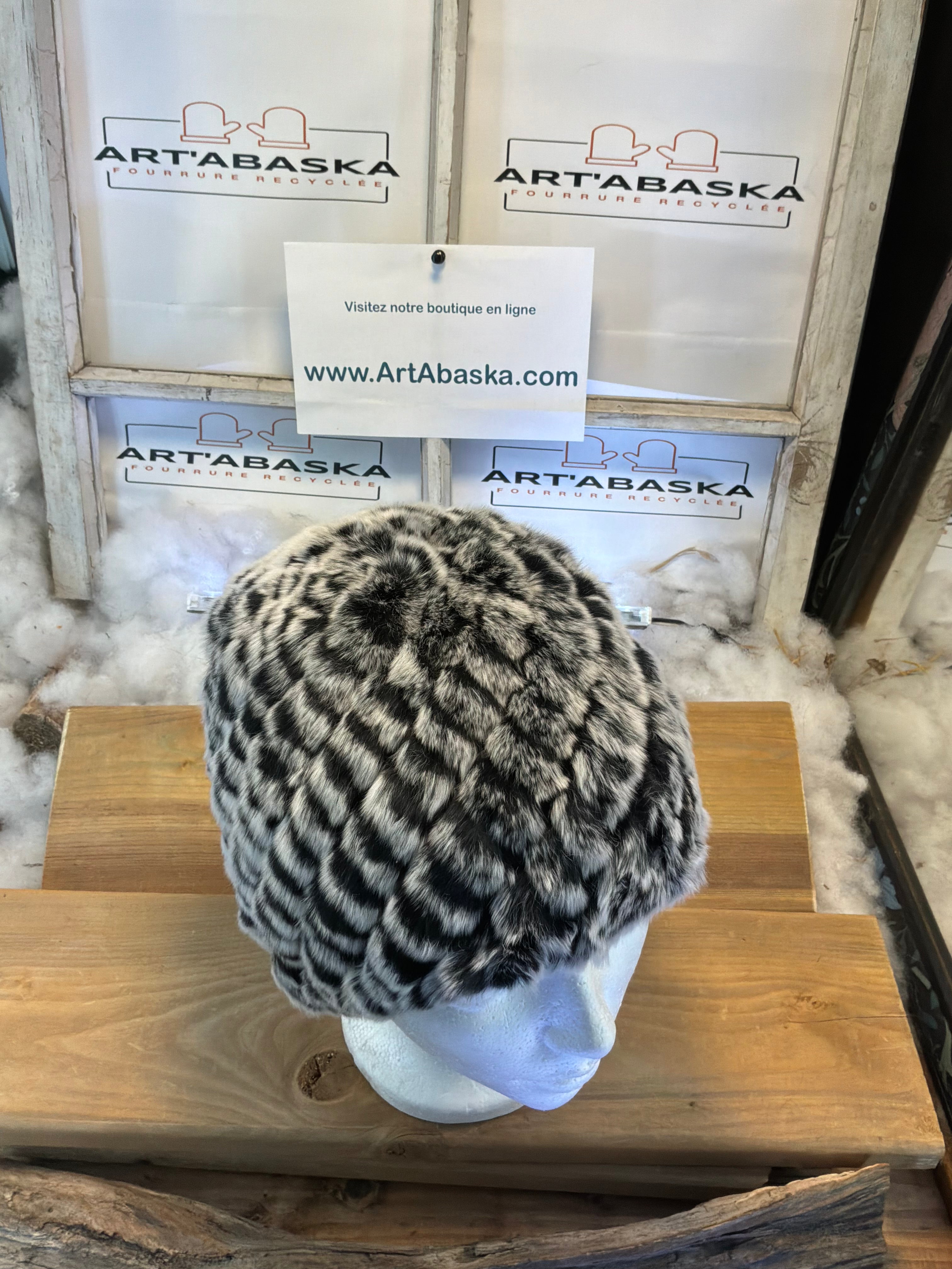 Tuque en fourrure recyclée vison
