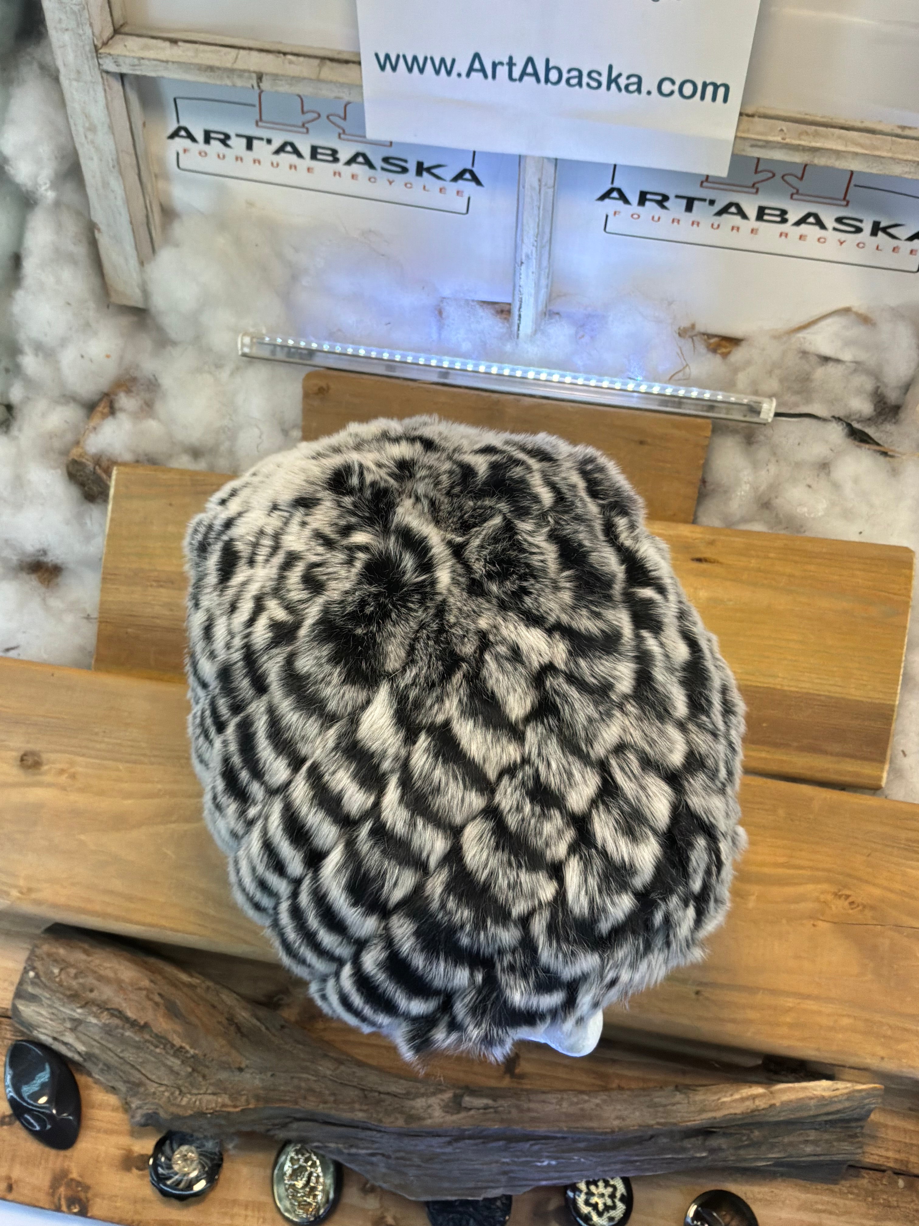 Tuque en fourrure recyclée vison