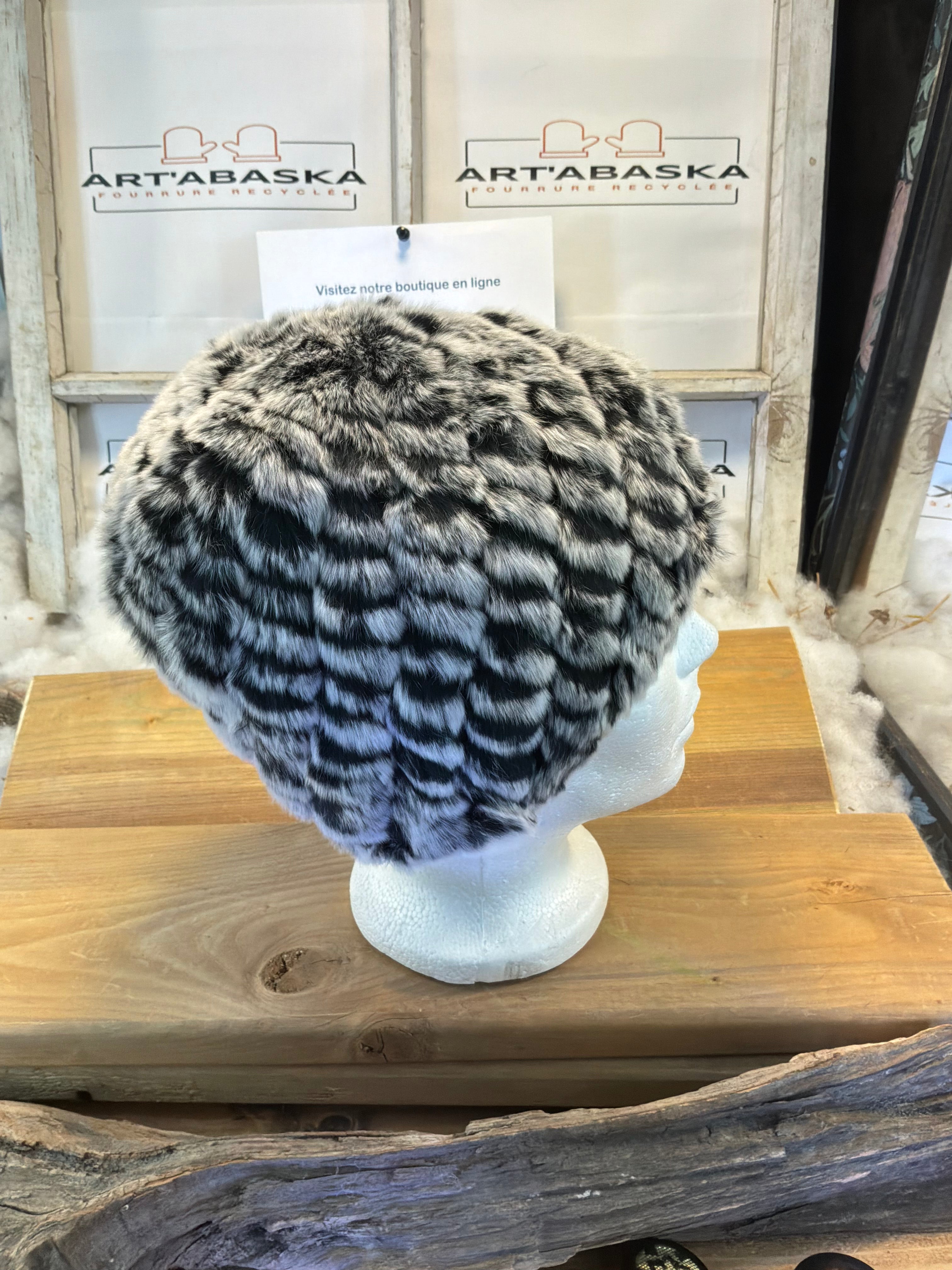 Tuque en fourrure recyclée vison