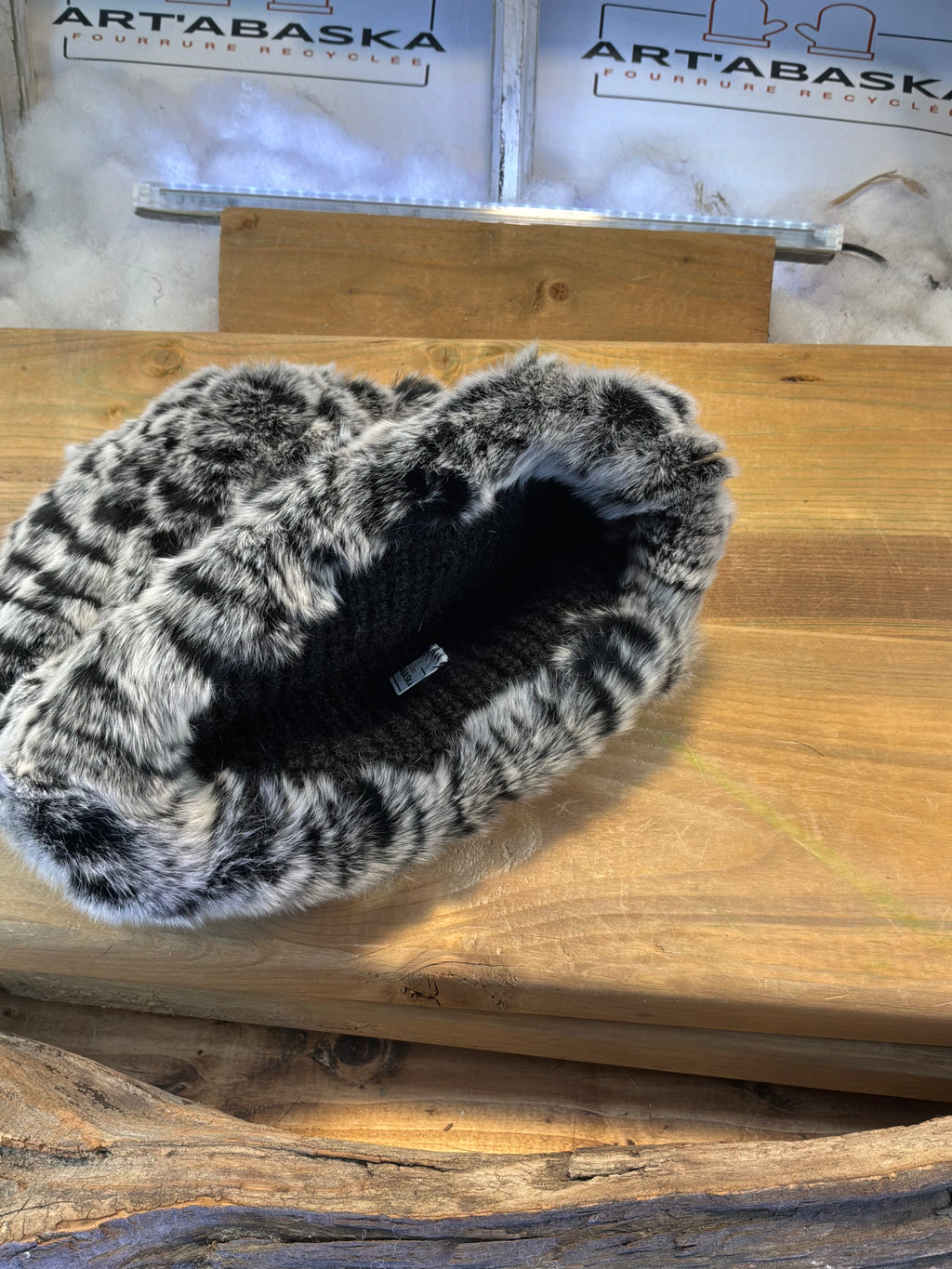Tuque en fourrure recyclée vison