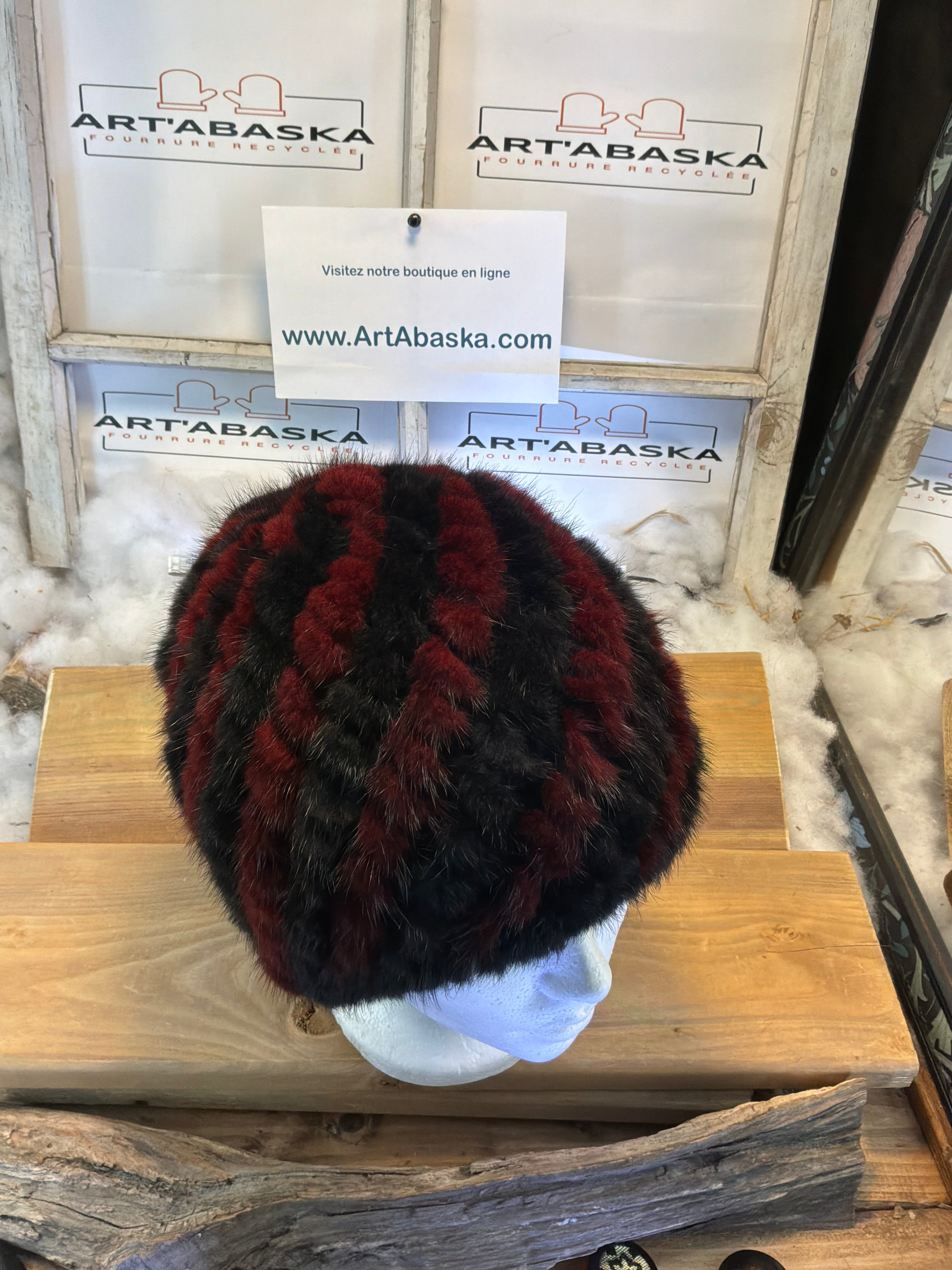 Tuque en fourrure recyclée vison
