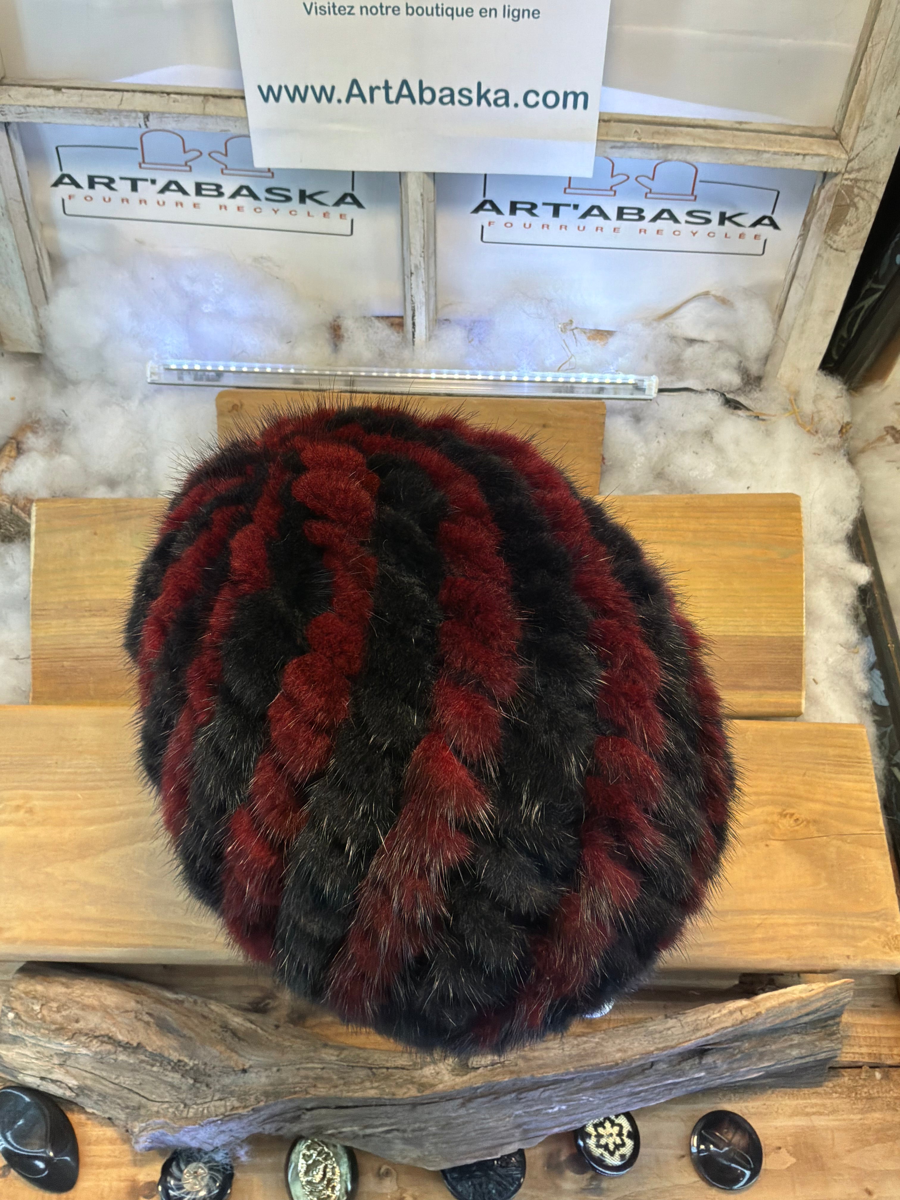 Tuque en fourrure recyclée vison