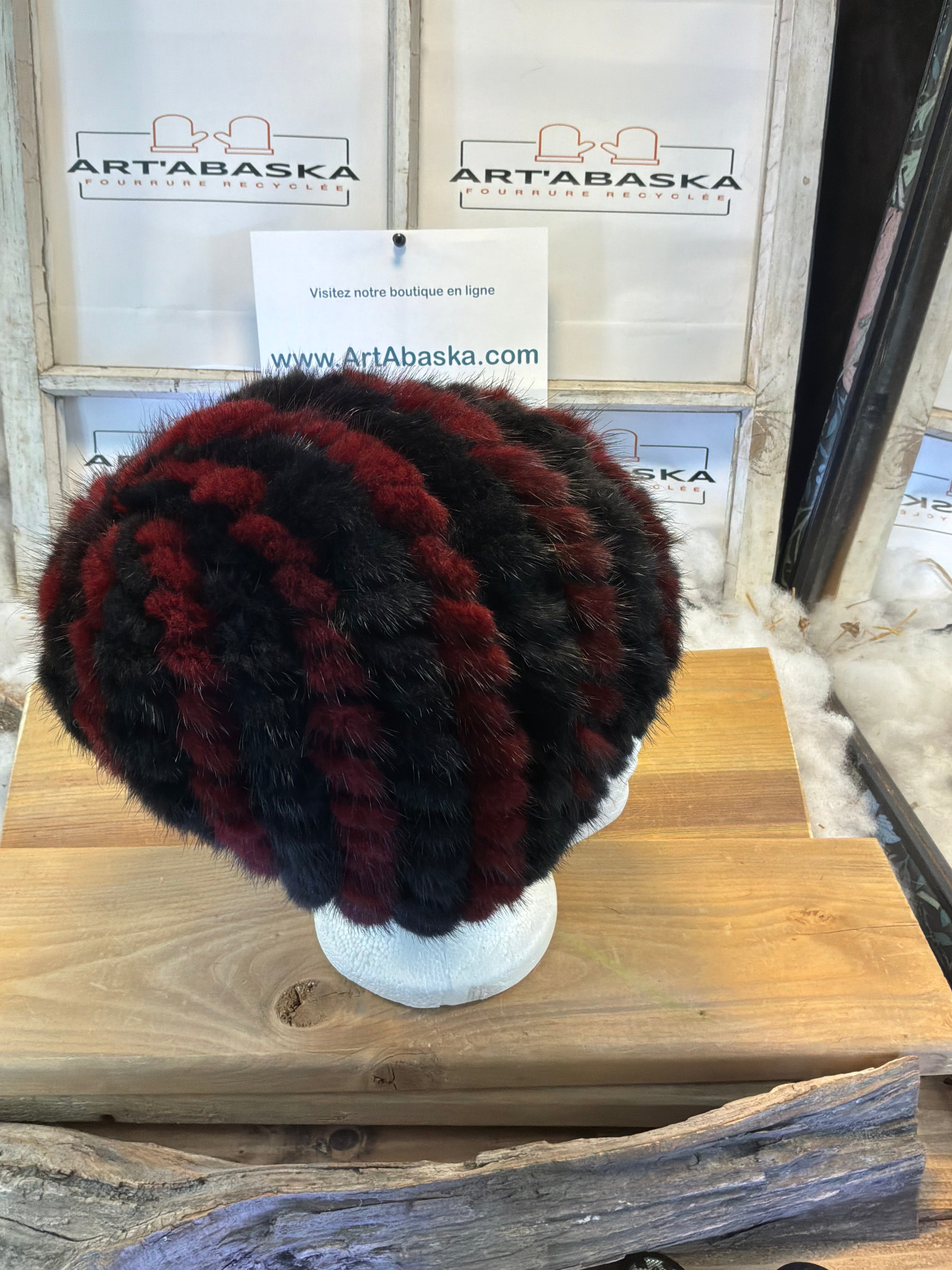 Tuque en fourrure recyclée vison