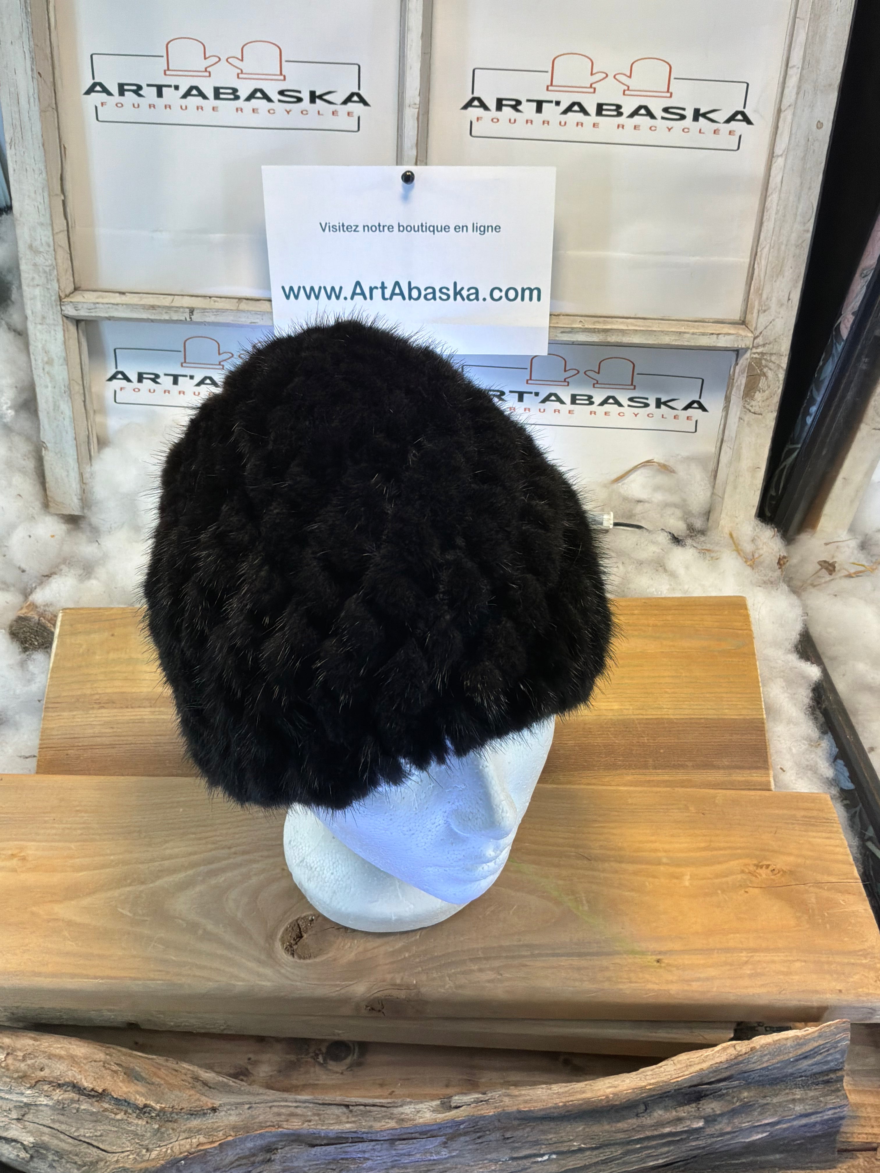 Tuque en fourrure recyclée vison