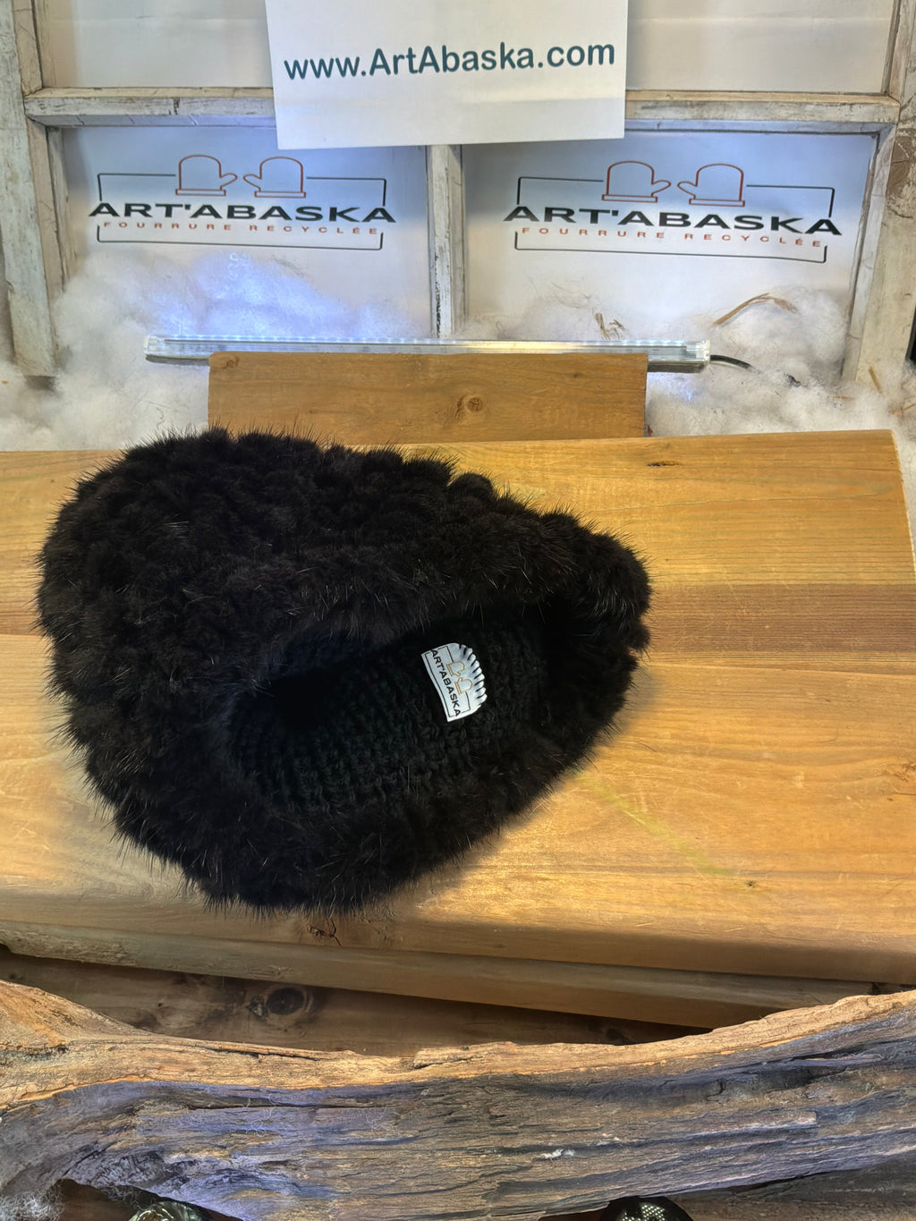 Tuque en fourrure recyclée vison