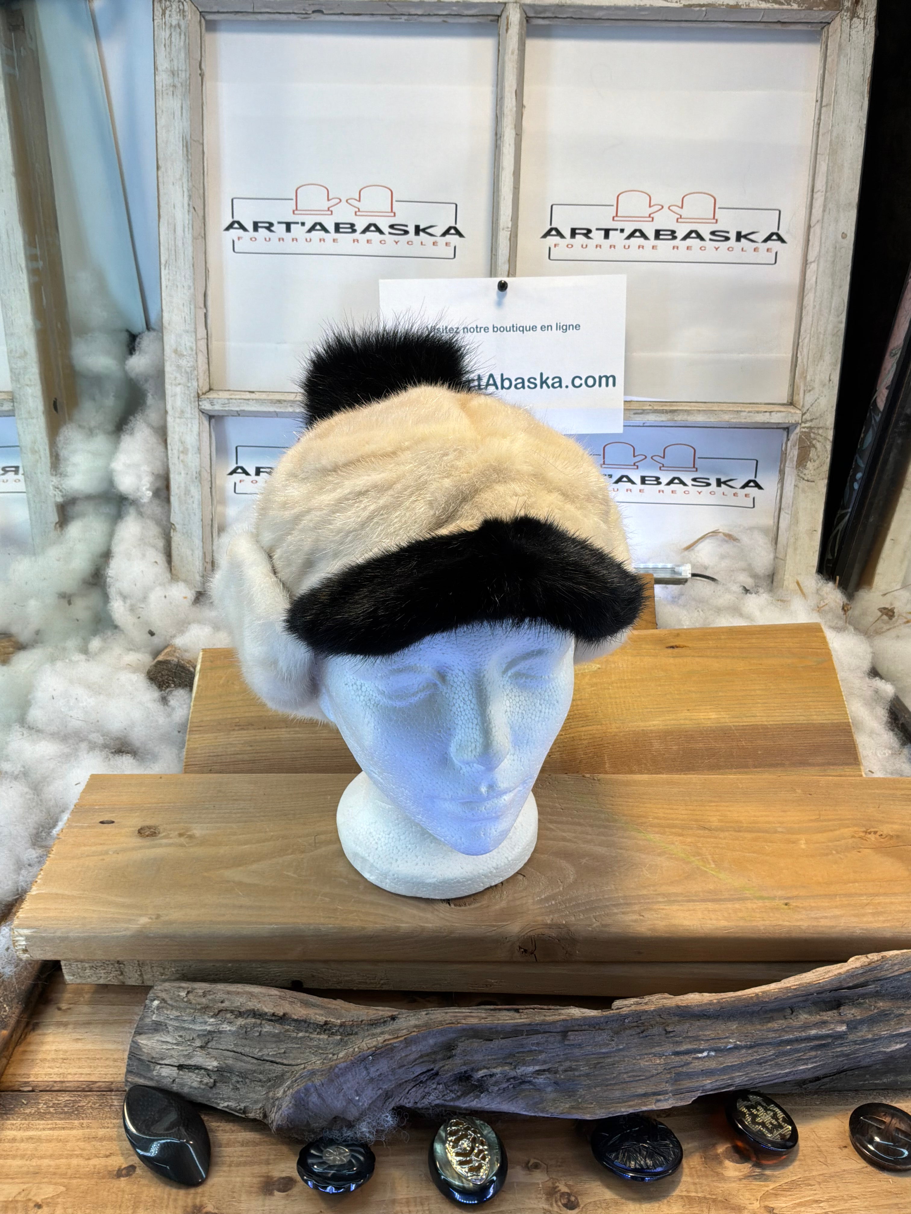 Casquette d’hiver en fourrure recyclée les Clarence