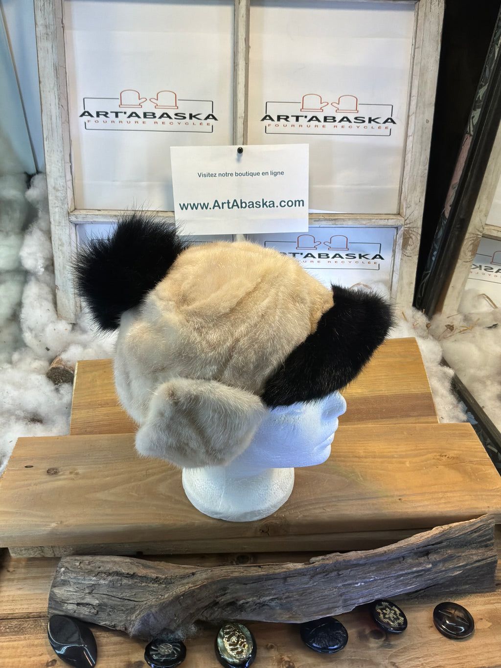 Casquette d’hiver en fourrure recyclée les Clarence