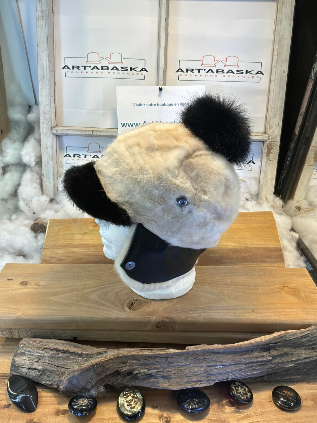 Casquette d’hiver en fourrure recyclée les Clarence