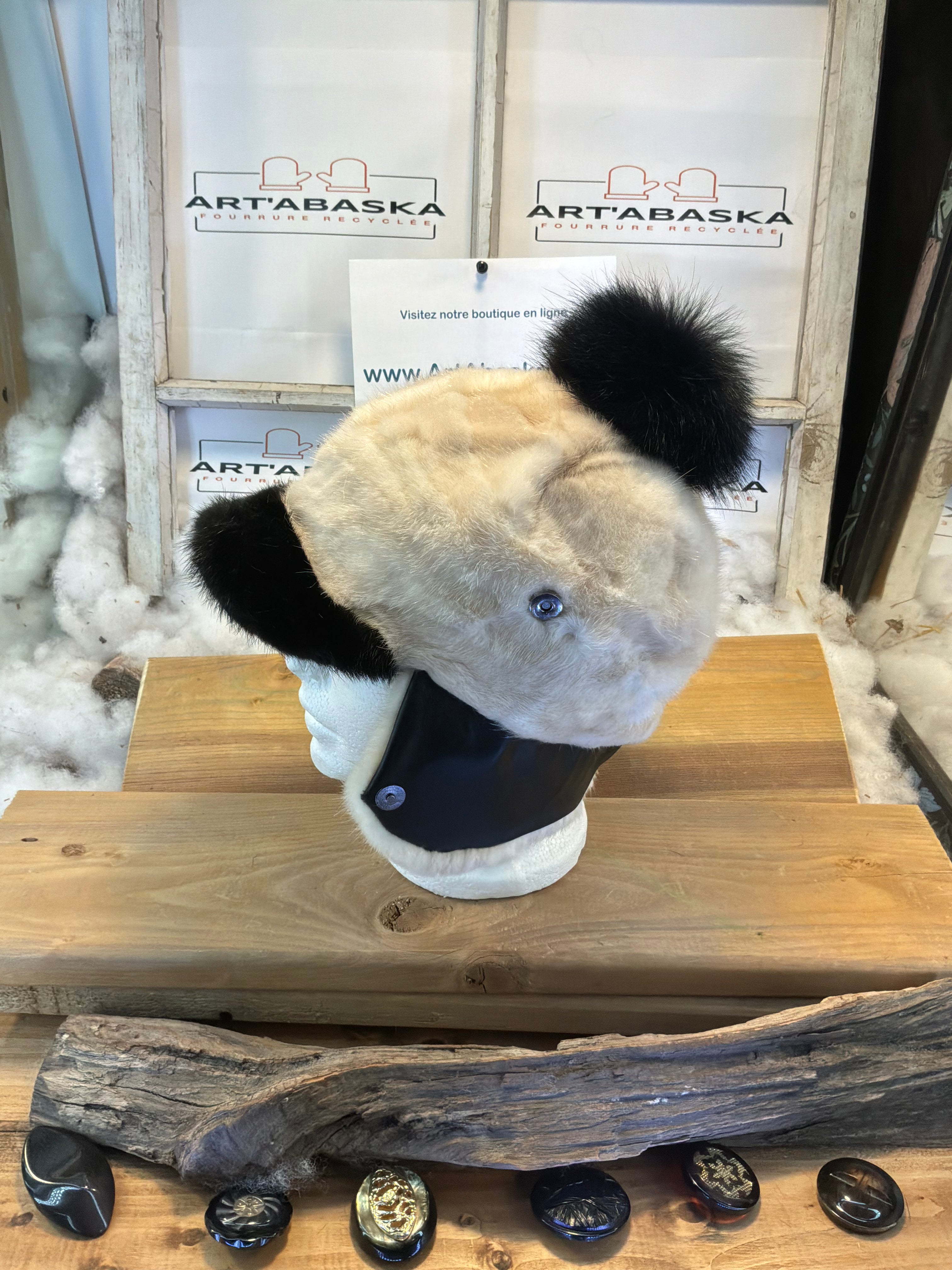 Casquette d’hiver en fourrure recyclée les Clarence