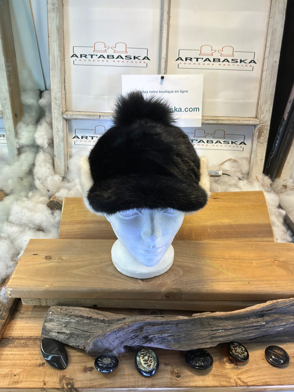 Casquette d’hiver en fourrure recyclée Les Béatrice
