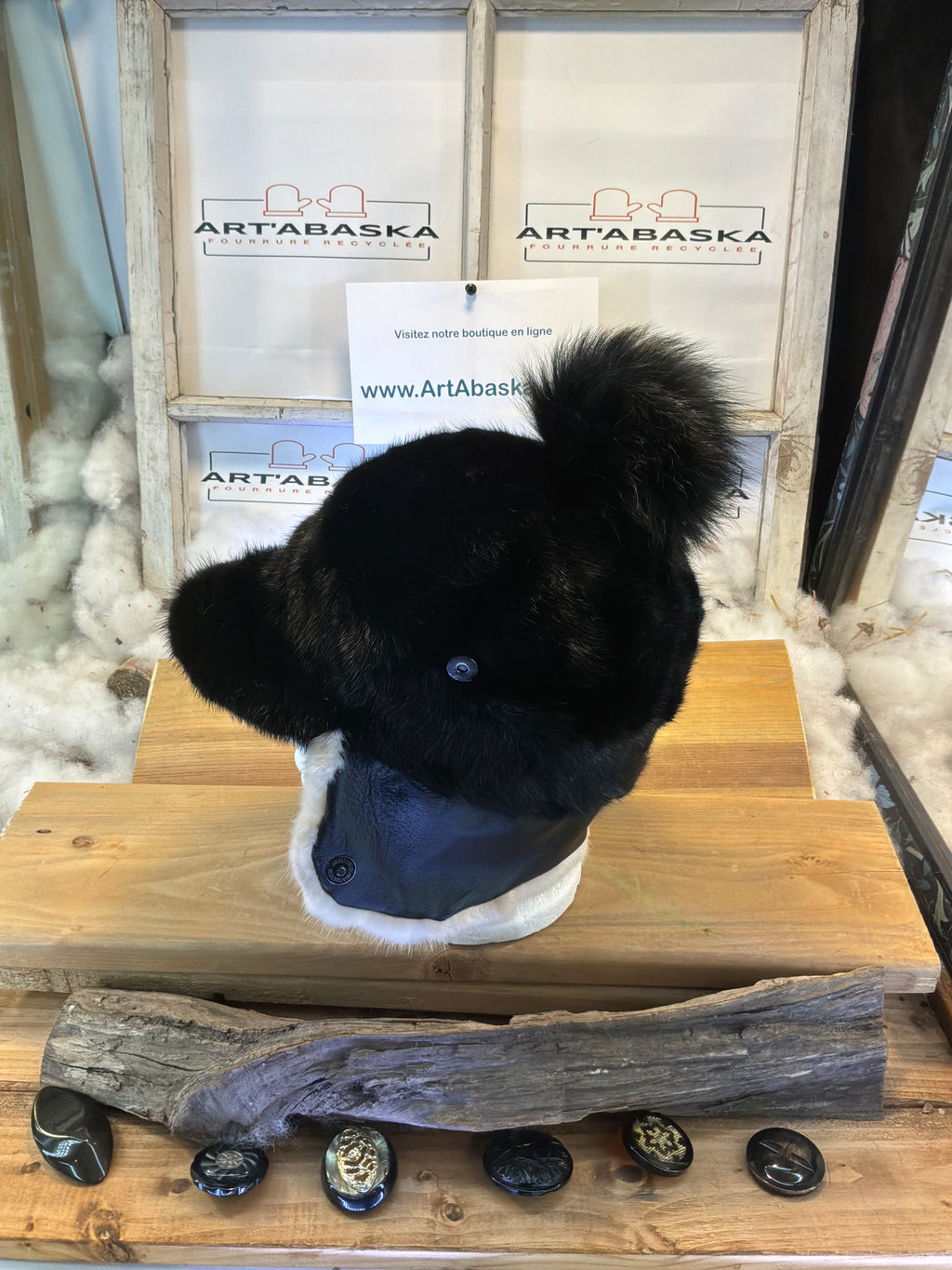 Casquette d’hiver en fourrure recyclée Les Béatrice