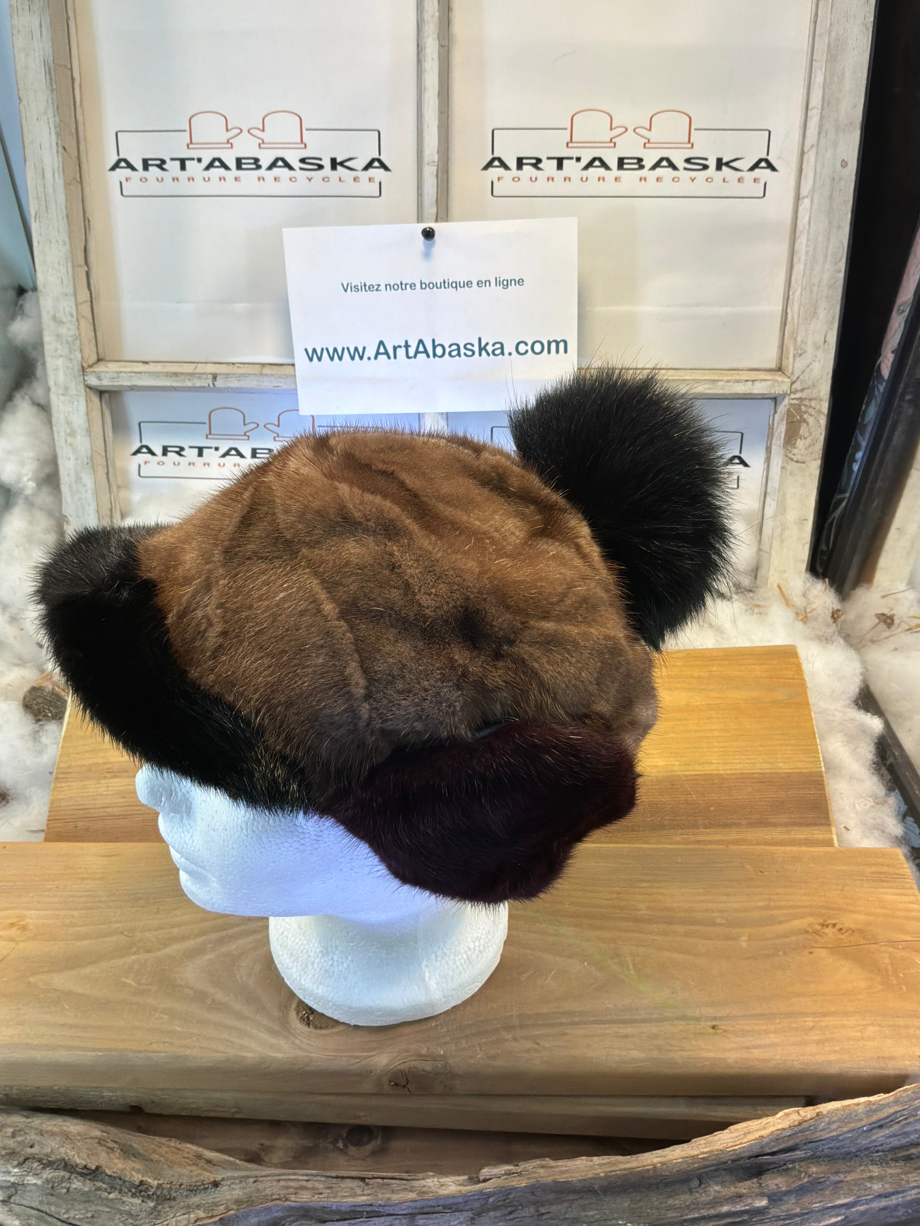 Casquette d’hiver en fourrure recyclée Les Anne