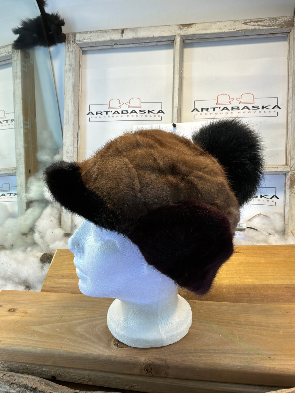 Casquette d’hiver en fourrure recyclée Les Anne