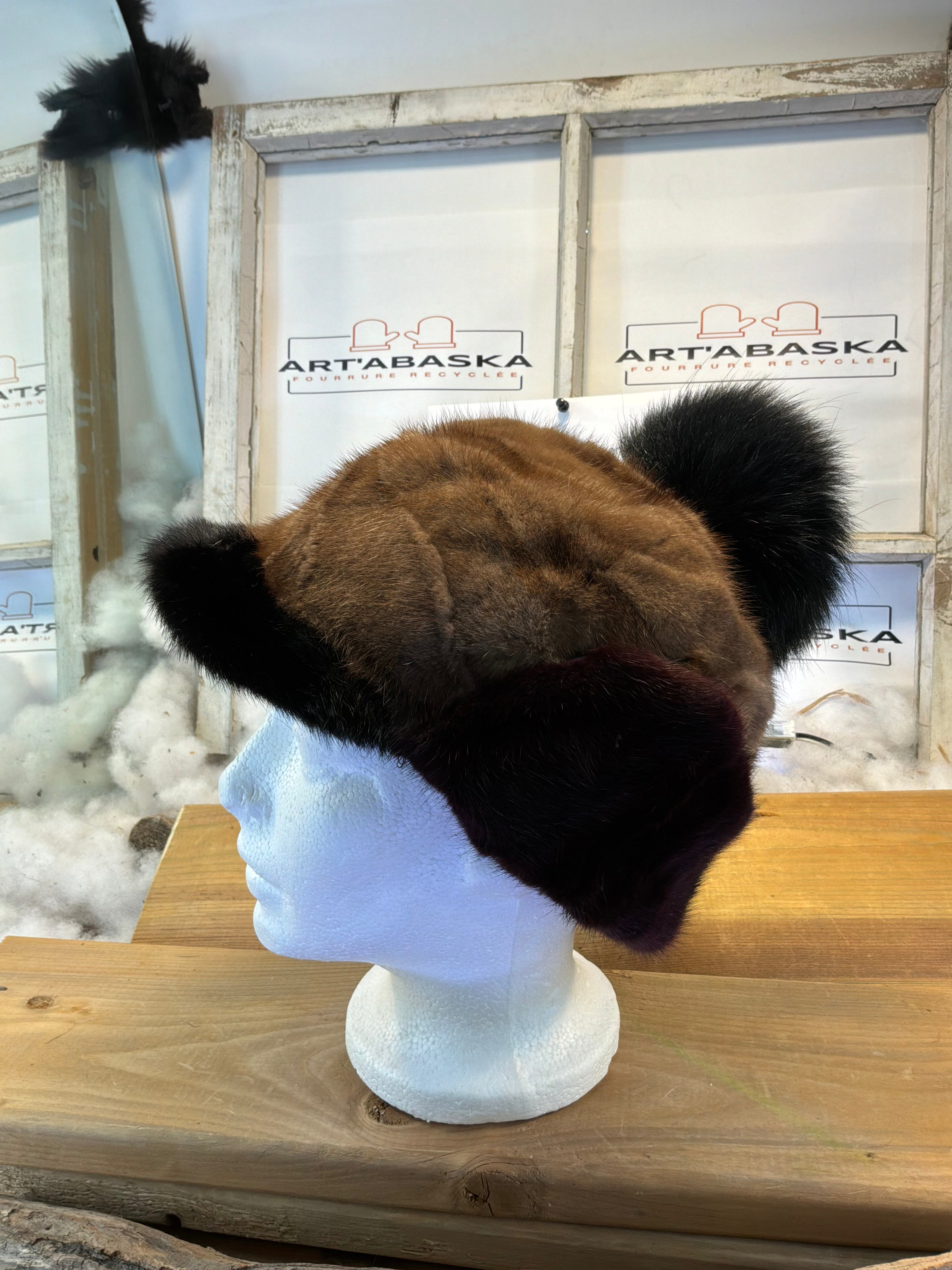 Casquette d’hiver en fourrure recyclée Les Anne