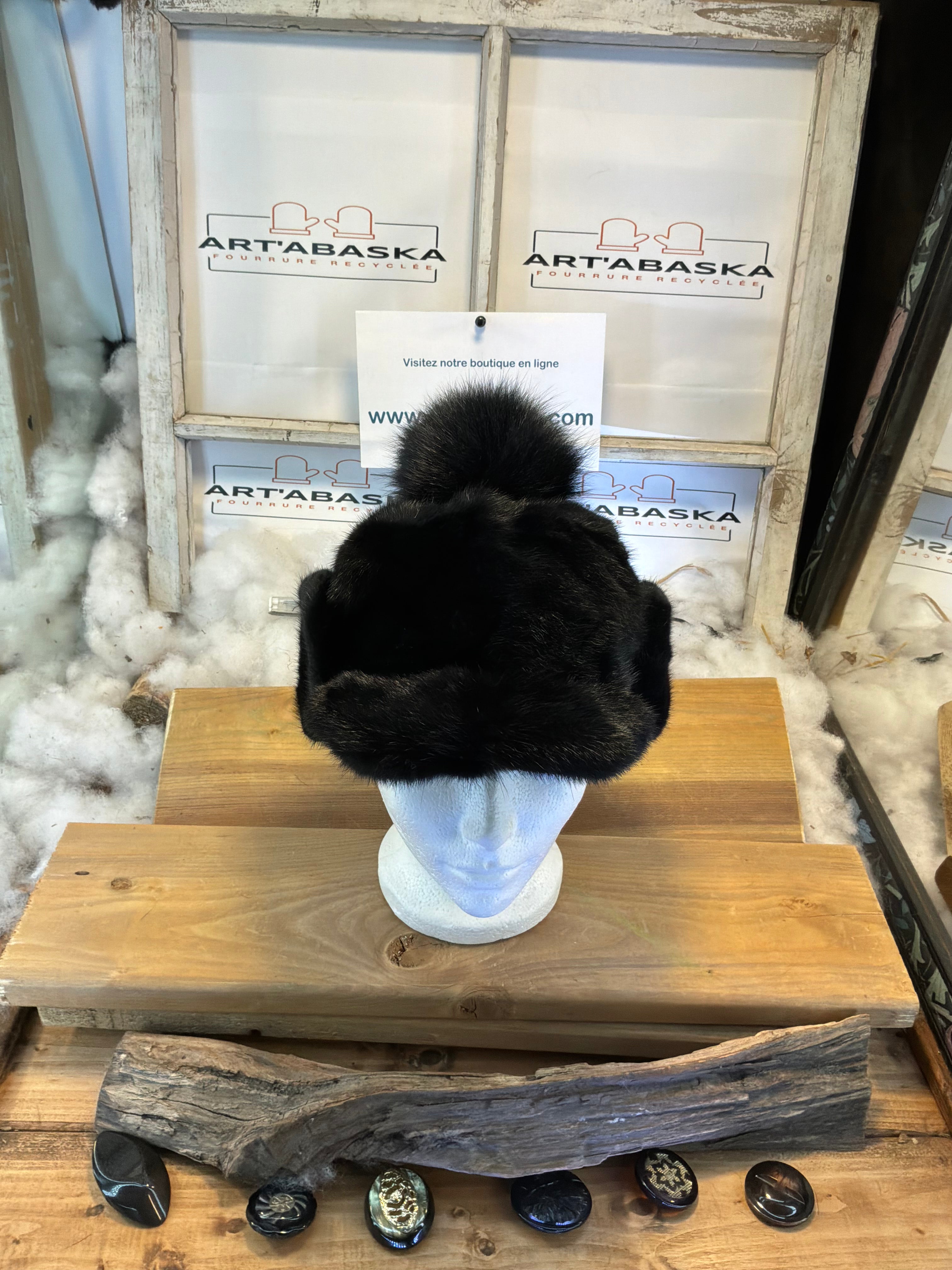 Casquette d’hiver en fourrure recyclée Les Claudette