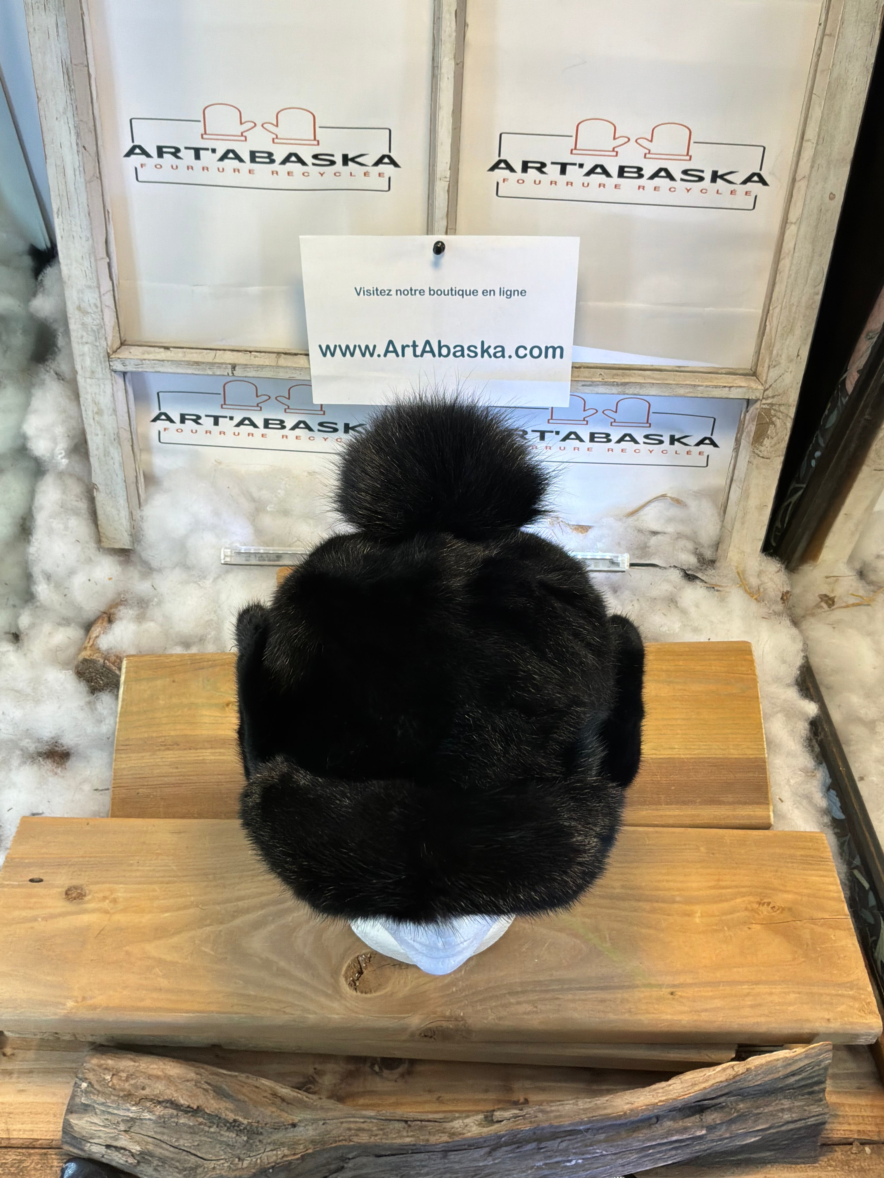 Casquette d’hiver en fourrure recyclée Les Claudette