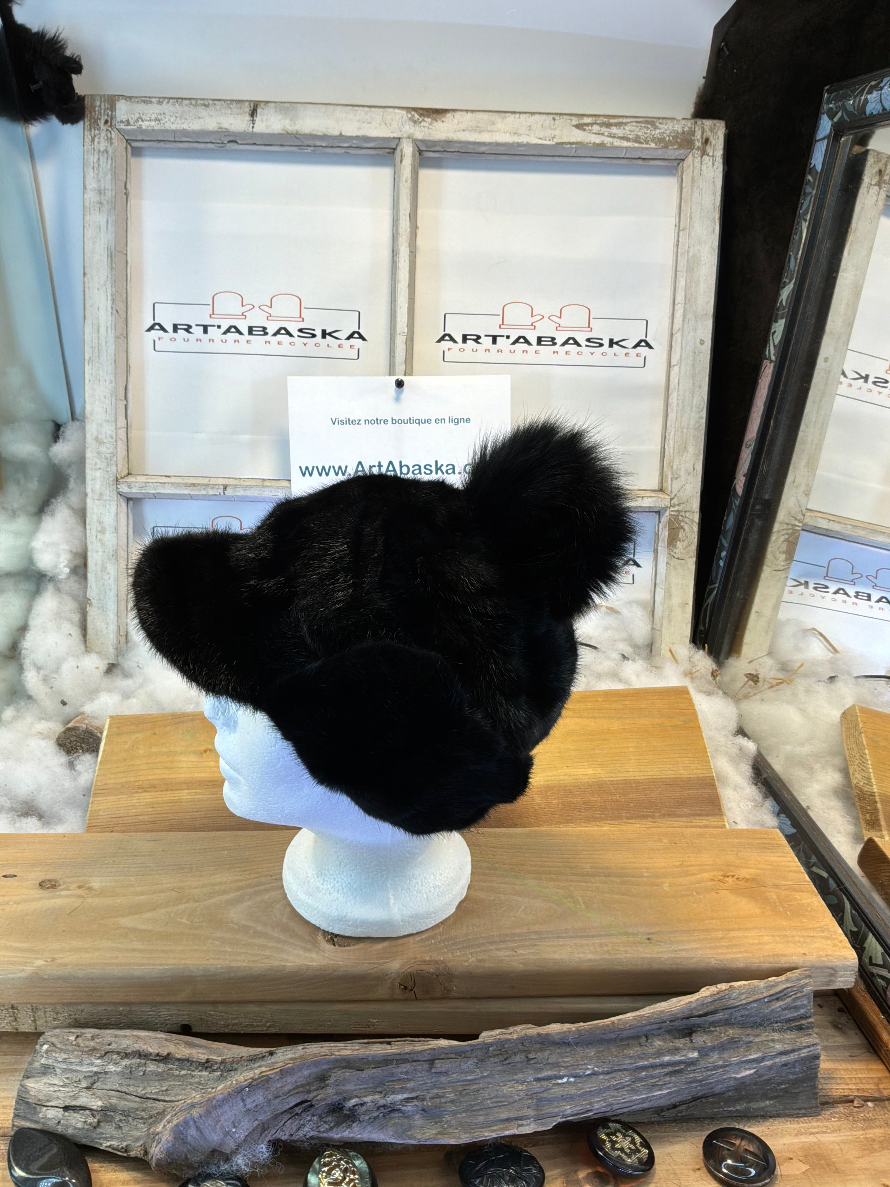 Casquette d’hiver en fourrure recyclée Les Claudette