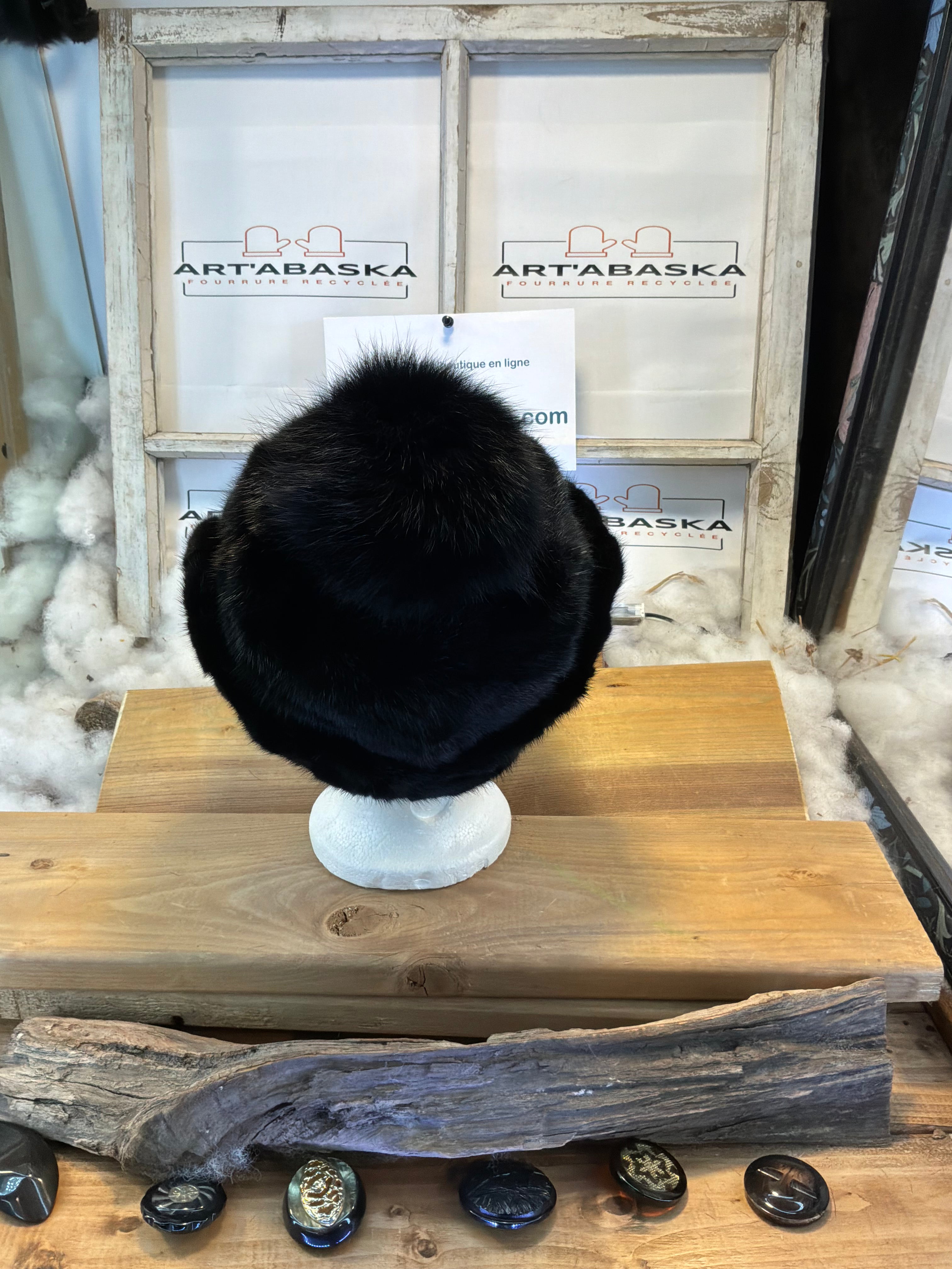 Casquette d’hiver en fourrure recyclée Les Claudette
