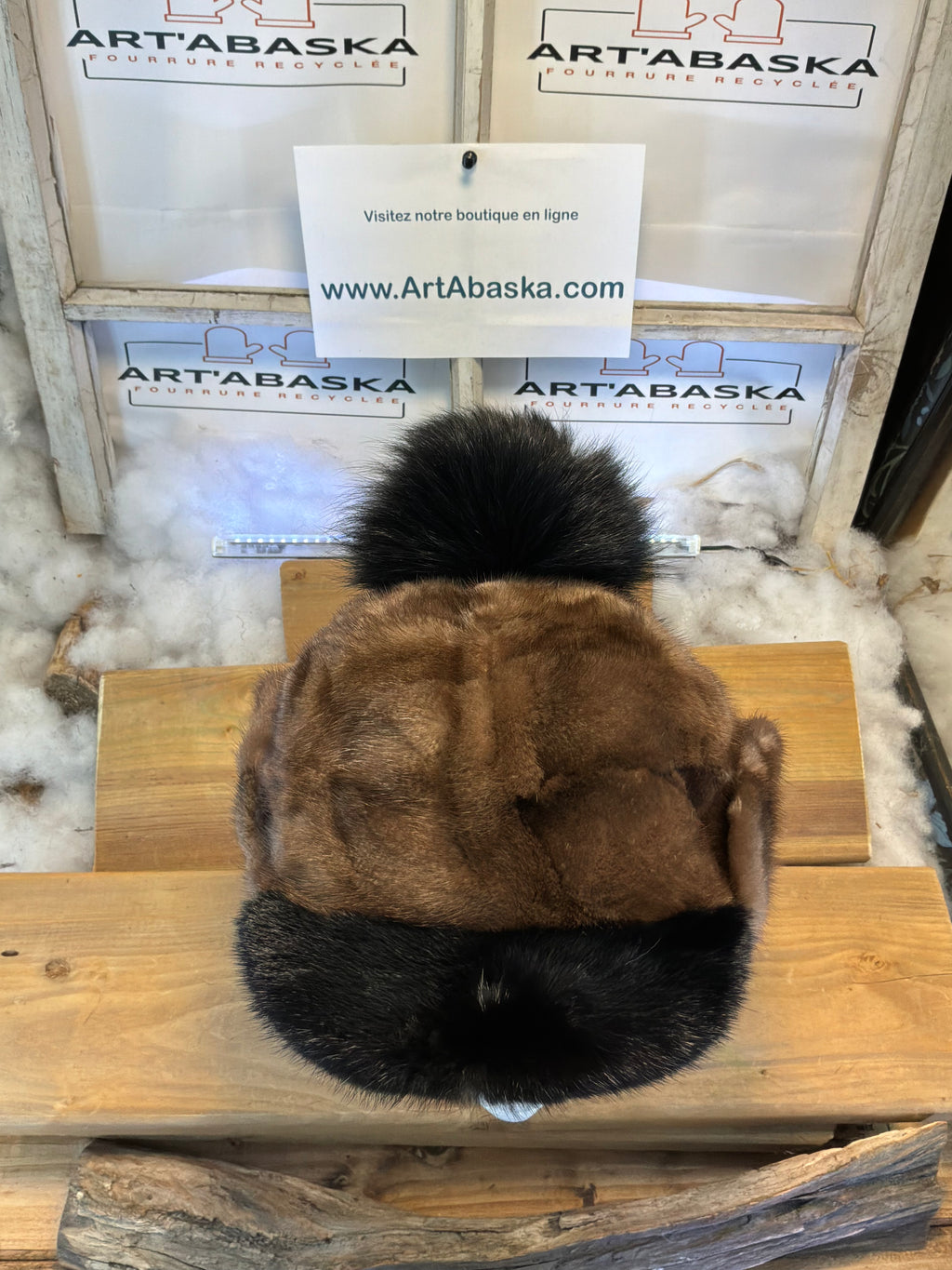 Casquette d’hiver en fourrure recyclée Les Danielle